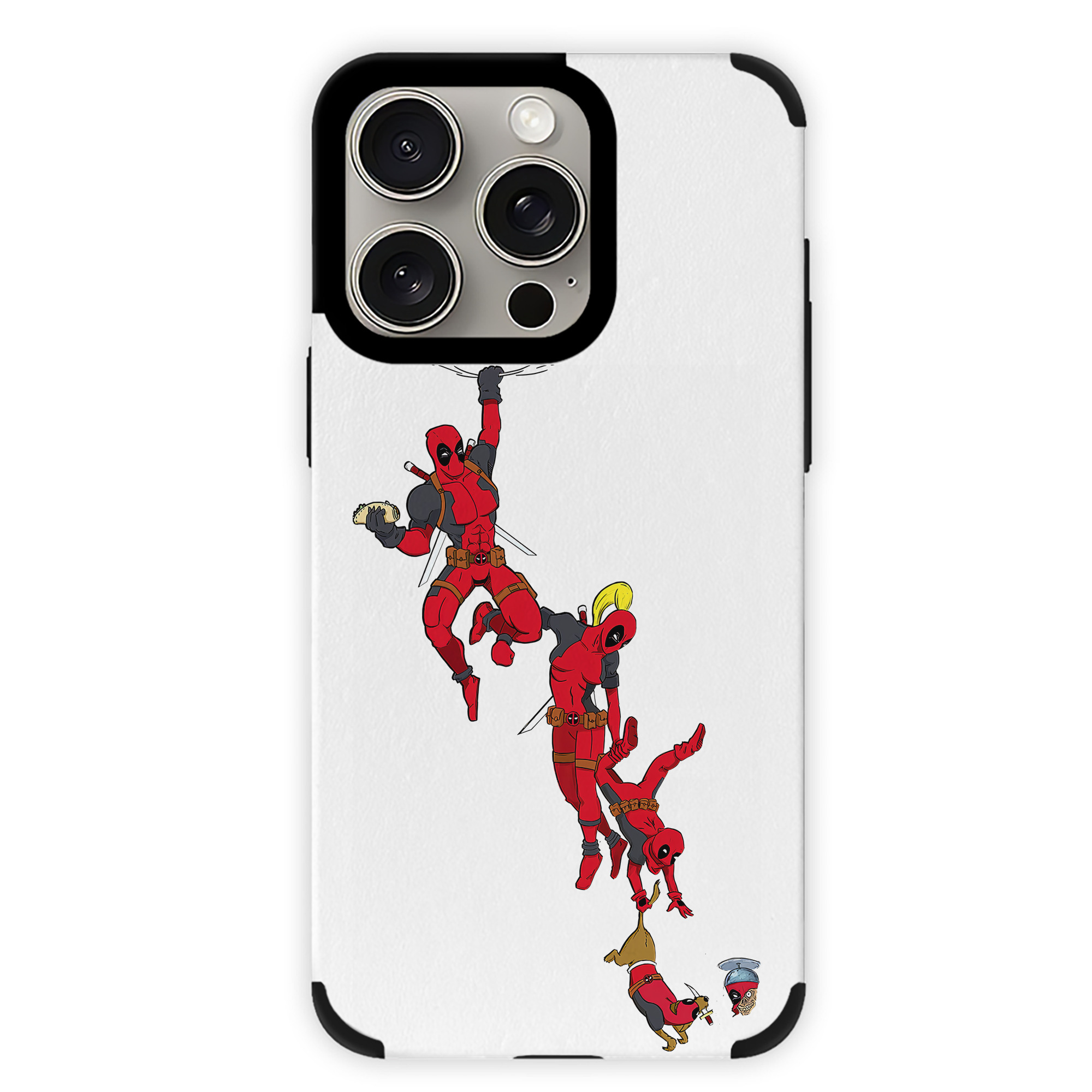 （画像用） Deadpool デッドプール 【iPhone15ProMax対応】 PUレザー スマホケース 耐衝撃＆黄変防止