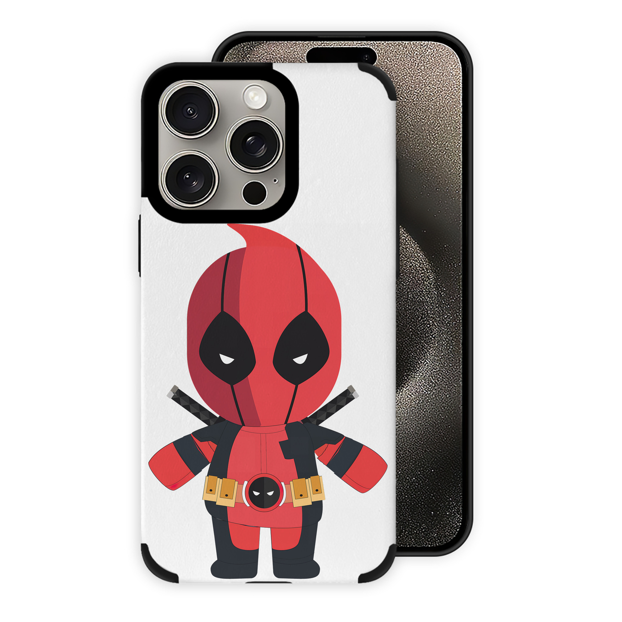 （画像用） Deadpool デッドプール 【iPhone15ProMax対応】 PUレザー スマホケース 耐衝撃＆黄変防止