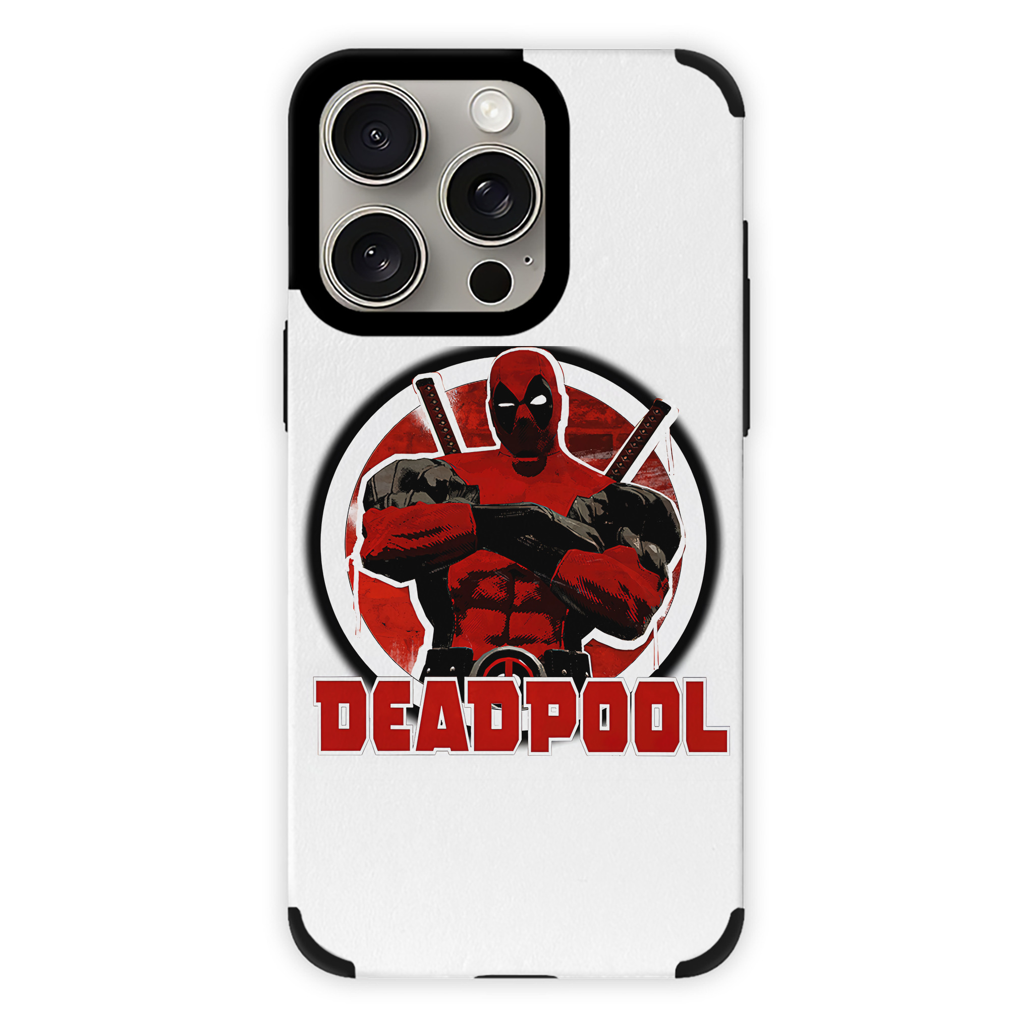 （画像用） Deadpool デッドプール 【iPhone15ProMax対応】 PUレザー スマホケース 耐衝撃＆黄変防止