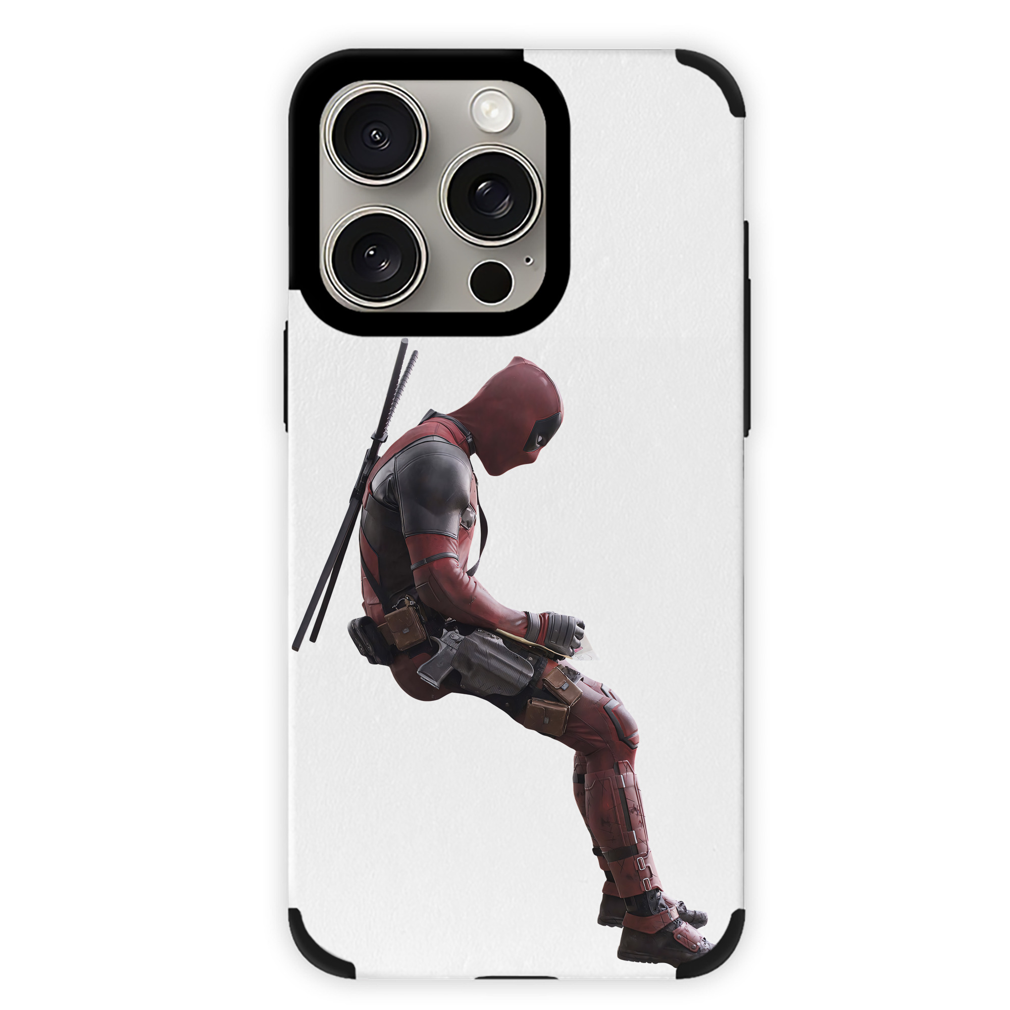 （画像用） Deadpool デッドプール 【iPhone15ProMax対応】 PUレザー スマホケース 耐衝撃＆黄変防止