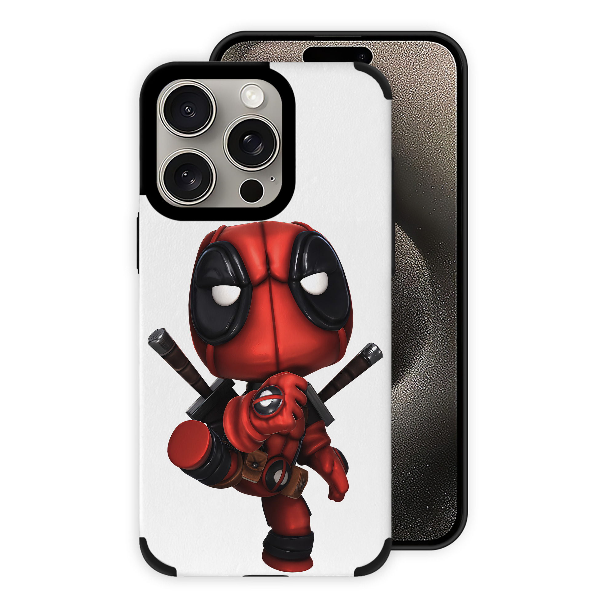 （画像用） Deadpool デッドプール 【iPhone15ProMax対応】 PUレザー スマホケース 耐衝撃＆黄変防止
