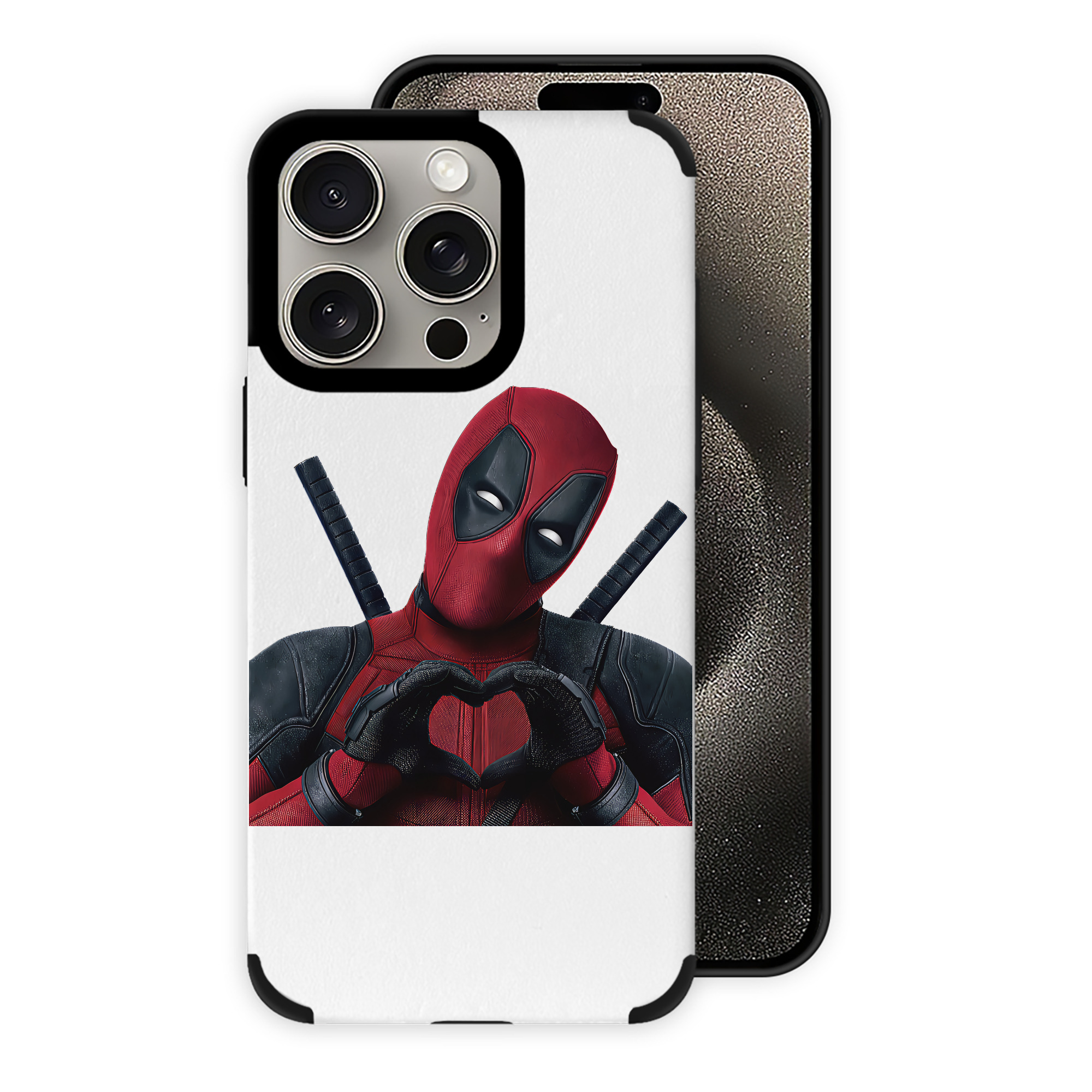 （画像用） Deadpool デッドプール 【iPhone15ProMax対応】 PUレザー スマホケース 耐衝撃＆黄変防止
