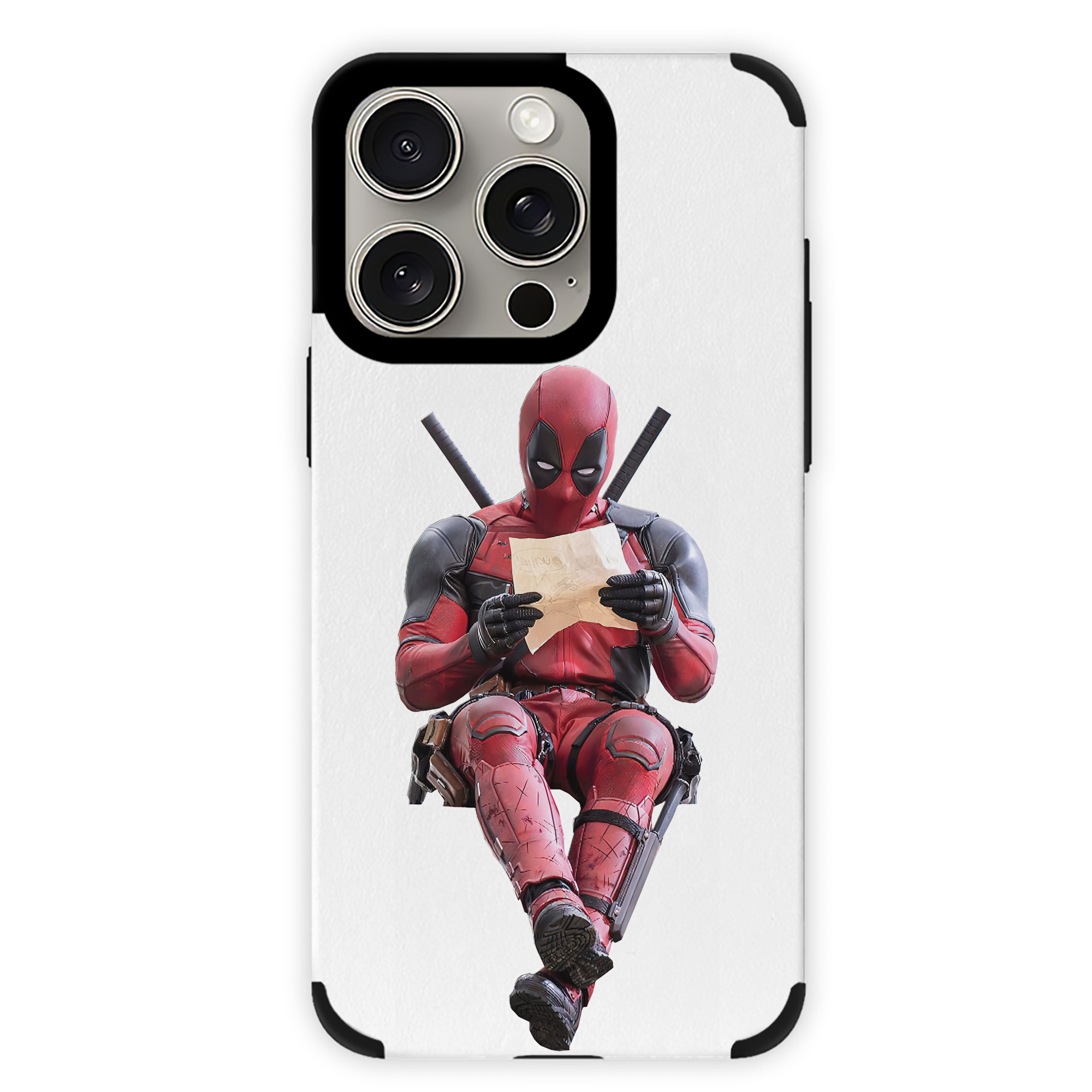（画像用） Deadpool デッドプール 【iPhone15ProMax対応】 PUレザー スマホケース 耐衝撃＆黄変防止