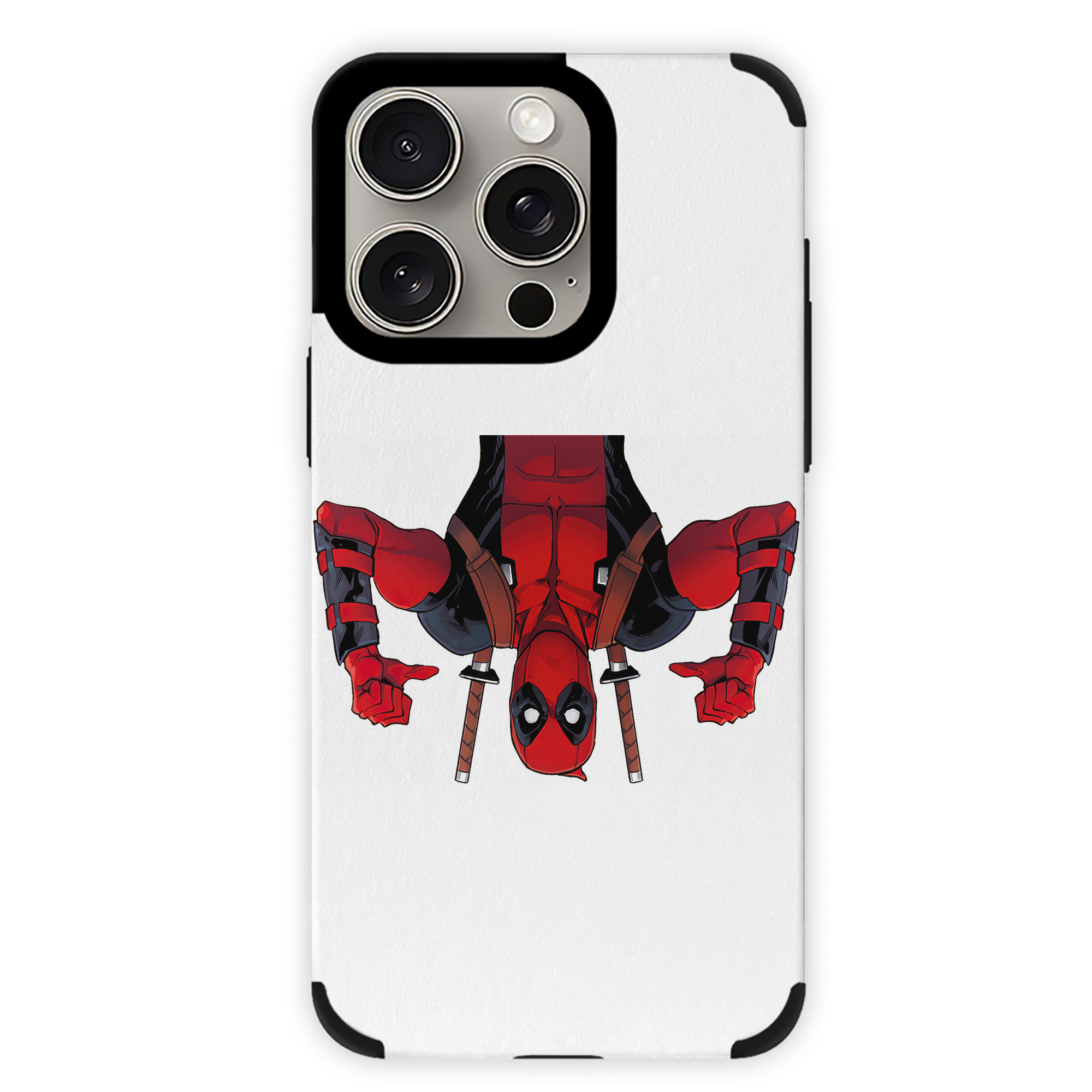 （画像用） Deadpool デッドプール 【iPhone15ProMax対応】 PUレザー スマホケース 耐衝撃＆黄変防止