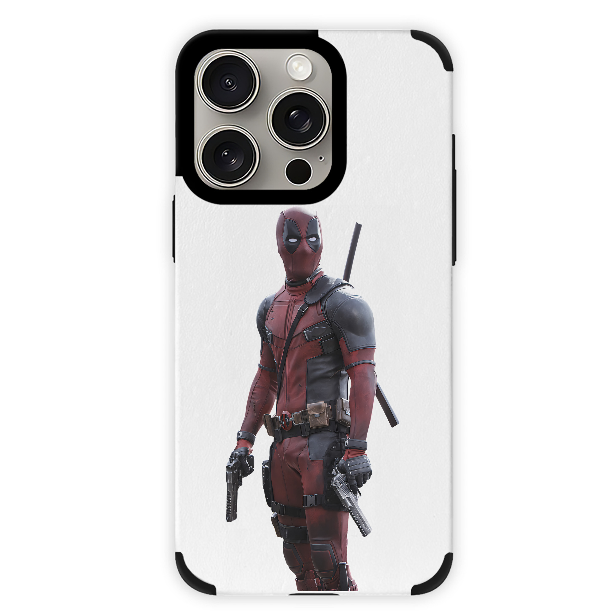 （画像用） Deadpool デッドプール 【iPhone15ProMax対応】 PUレザー スマホケース 耐衝撃＆黄変防止
