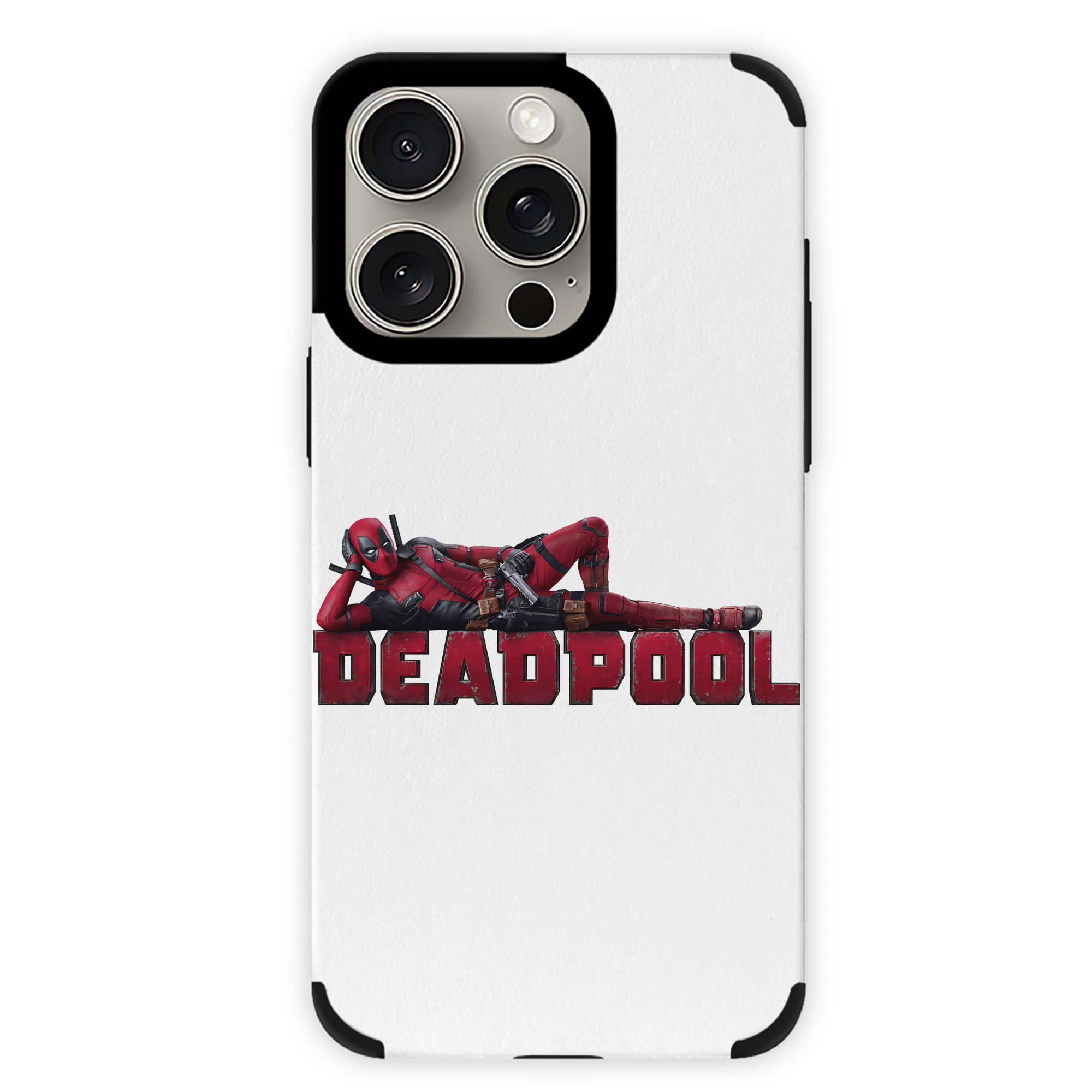 （画像用） Deadpool デッドプール 【iPhone15ProMax対応】 PUレザー スマホケース 耐衝撃＆黄変防止