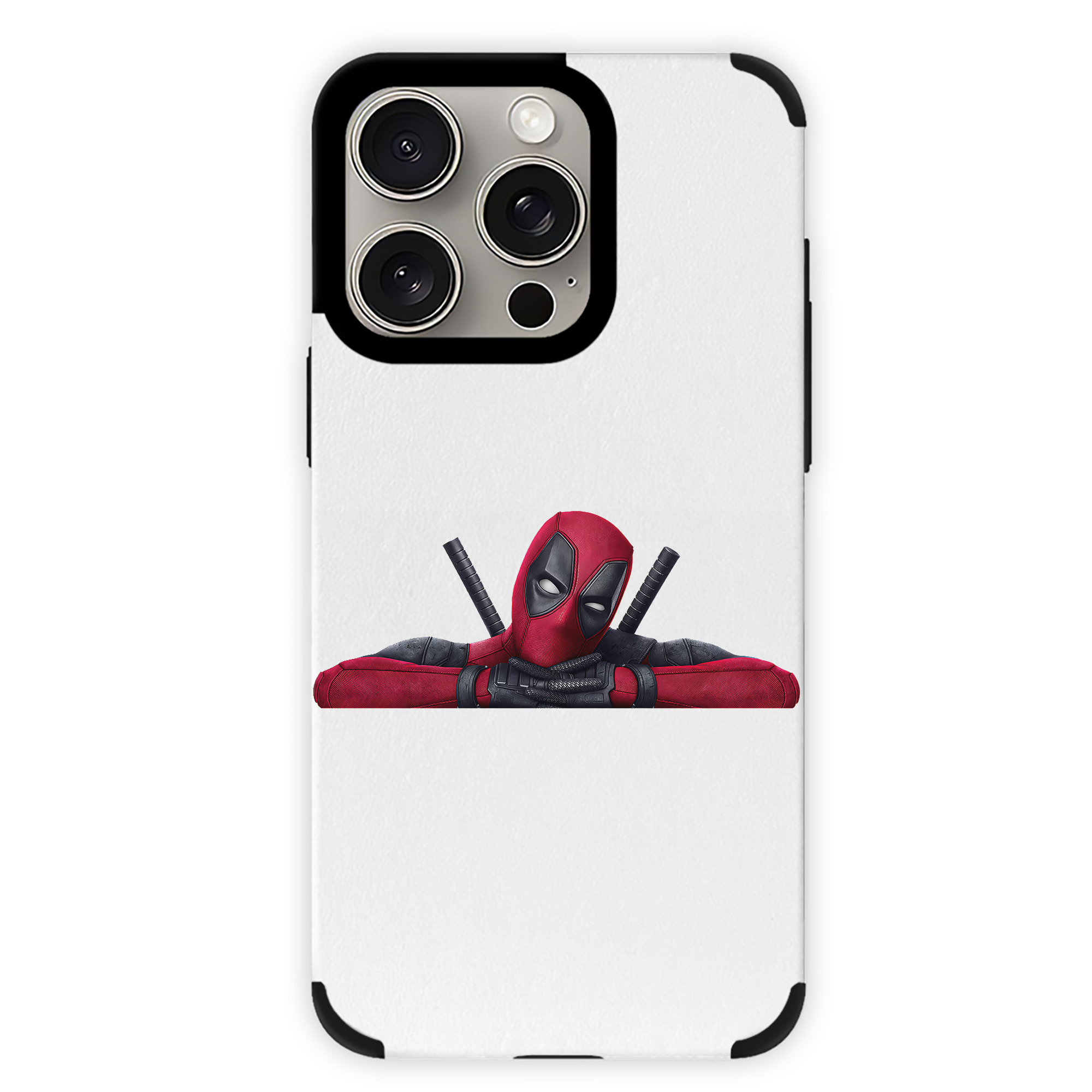 （画像用） Deadpool デッドプール 【iPhone15ProMax対応】 PUレザー スマホケース 耐衝撃＆黄変防止