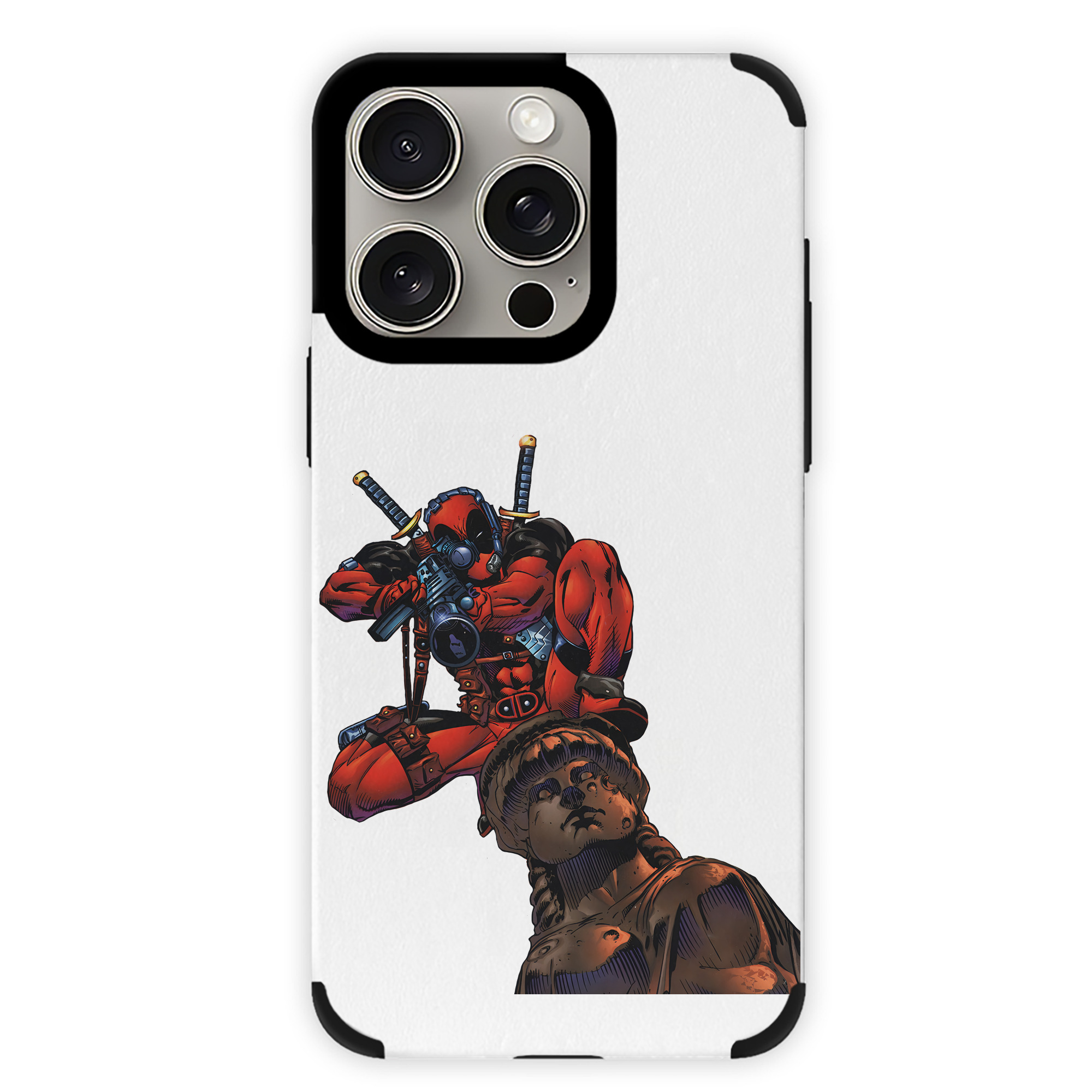 （画像用） Deadpool デッドプール 【iPhone15ProMax対応】 PUレザー スマホケース 耐衝撃＆黄変防止