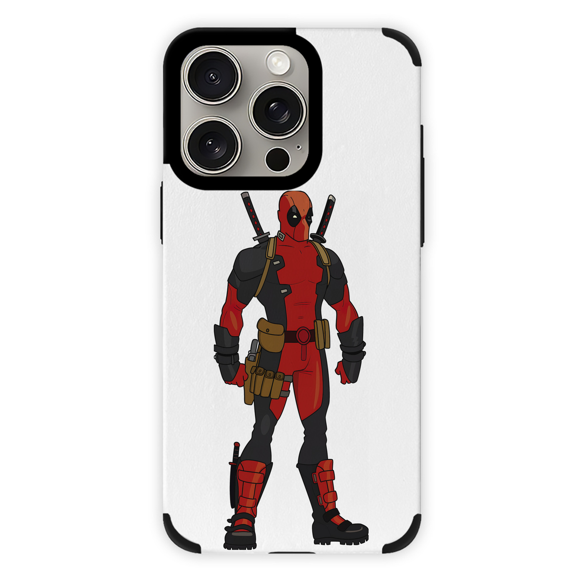 （画像用） Deadpool デッドプール 【iPhone15ProMax対応】 PUレザー スマホケース 耐衝撃＆黄変防止
