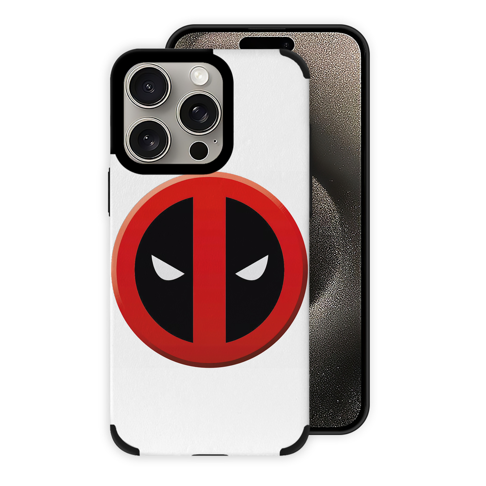 （画像用） Deadpool デッドプール 【iPhone15ProMax対応】 PUレザー スマホケース 耐衝撃＆黄変防止