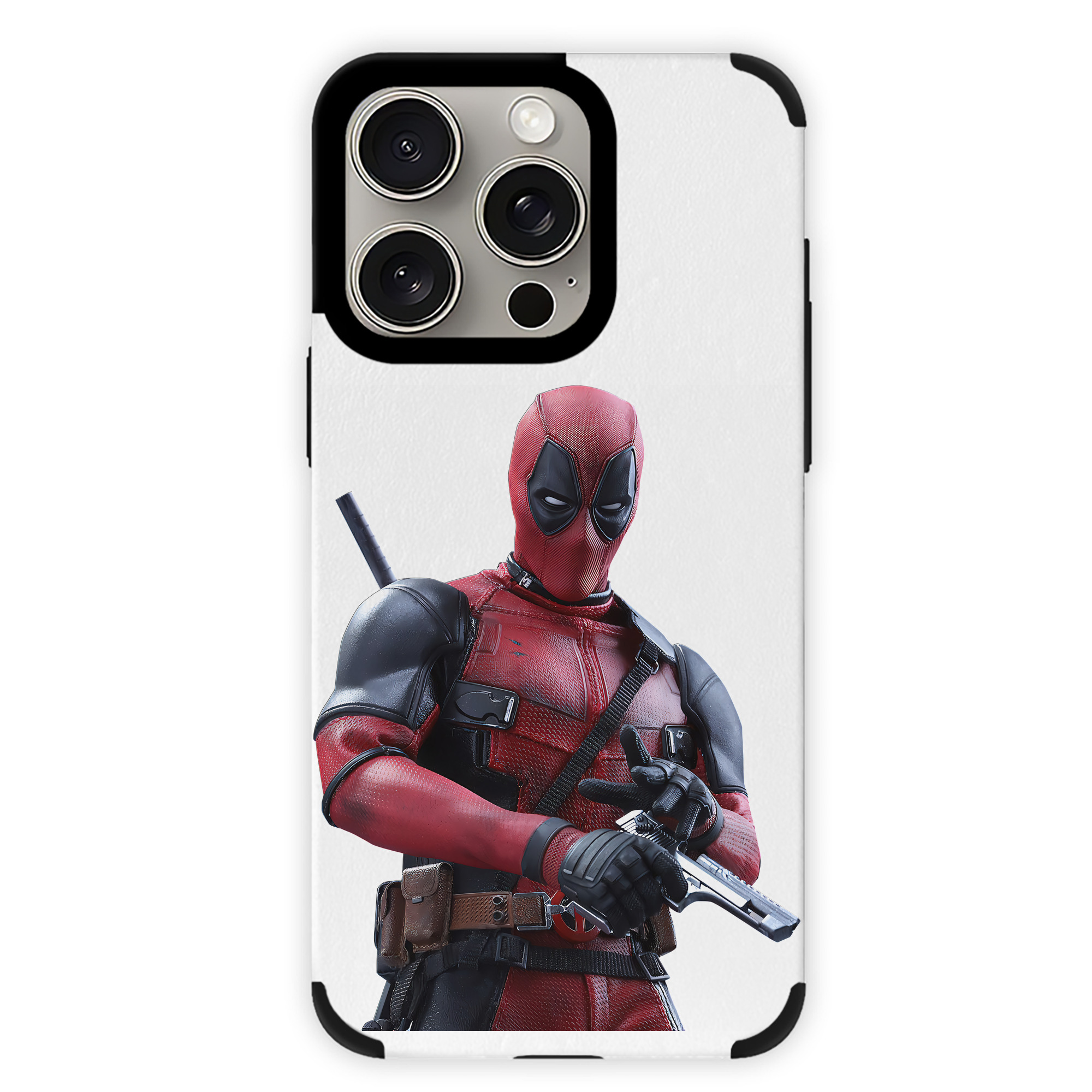 （画像用） Deadpool デッドプール 【iPhone15ProMax対応】 PUレザー スマホケース 耐衝撃＆黄変防止