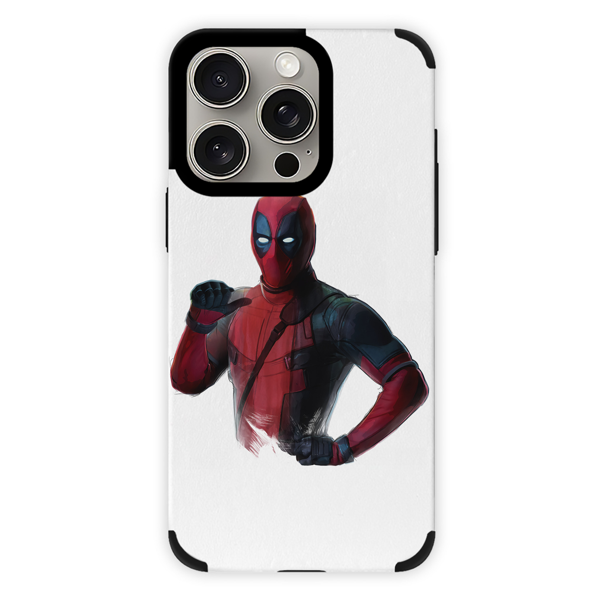 （画像用） Deadpool デッドプール 【iPhone15ProMax対応】 PUレザー スマホケース 耐衝撃＆黄変防止