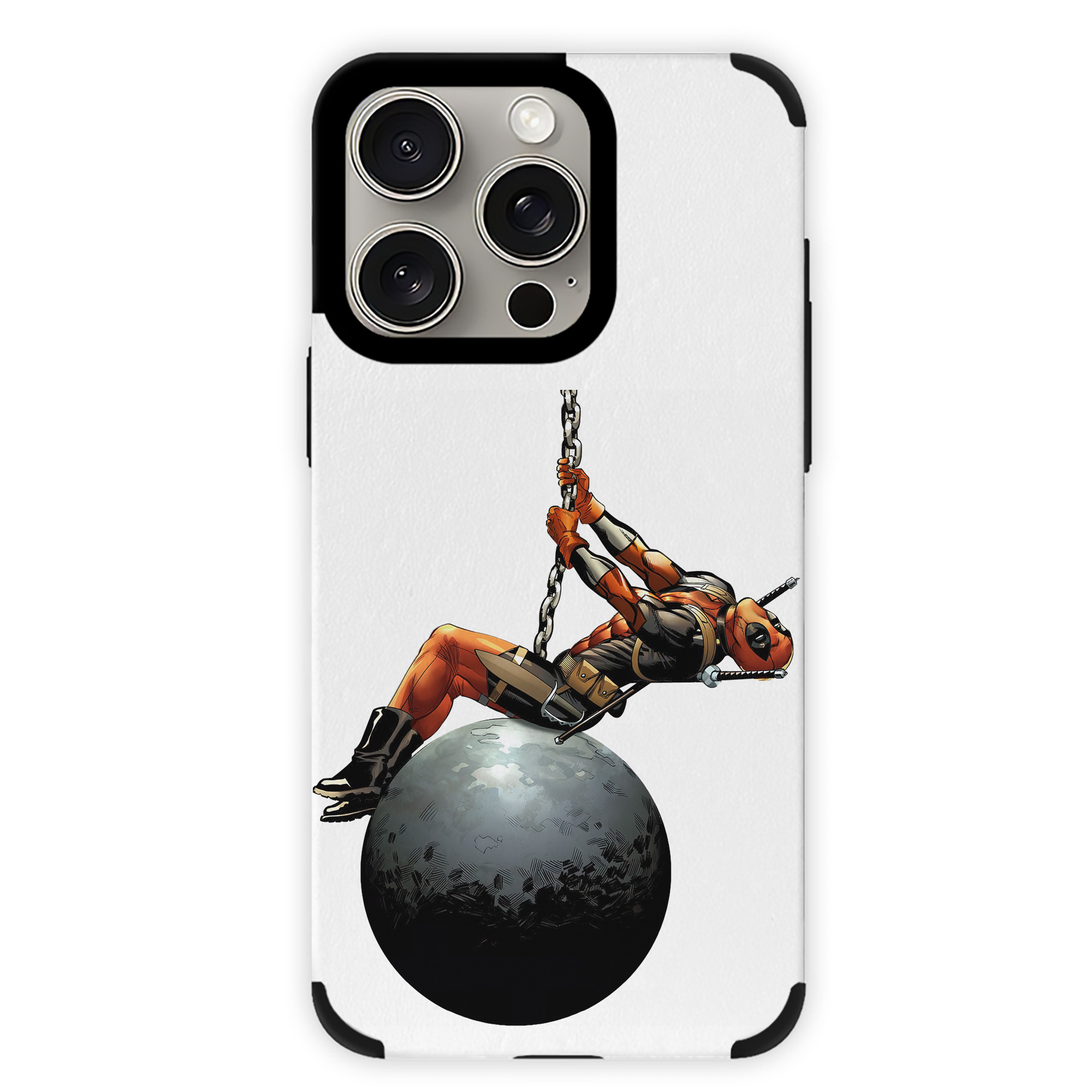 （画像用） Deadpool デッドプール 【iPhone15ProMax対応】 PUレザー スマホケース 耐衝撃＆黄変防止