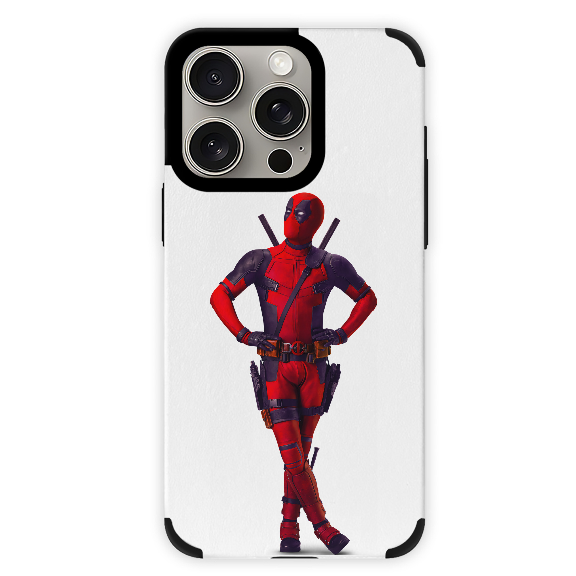 （画像用） Deadpool デッドプール 【iPhone15ProMax対応】 PUレザー スマホケース 耐衝撃＆黄変防止