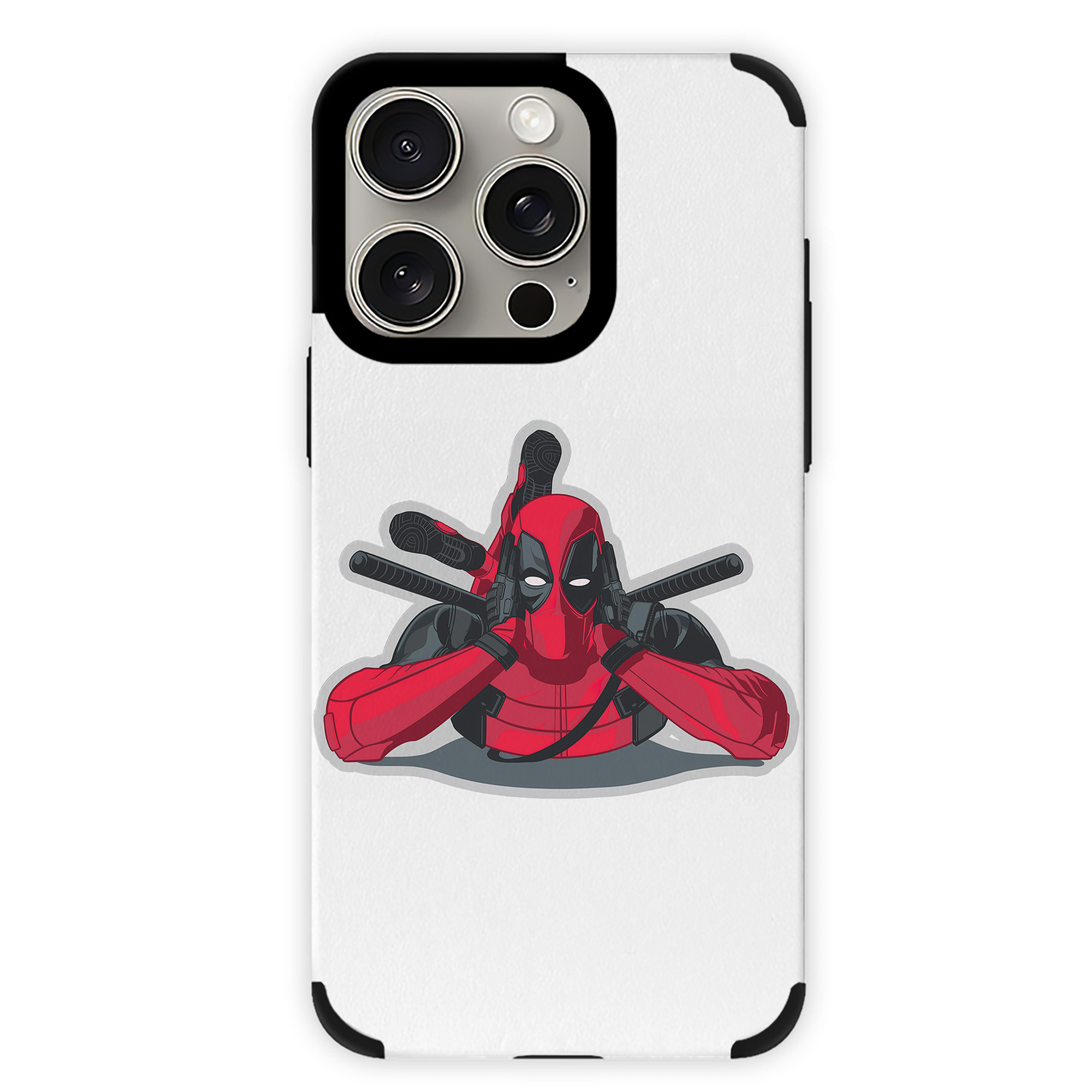 （画像用） Deadpool デッドプール 【iPhone15ProMax対応】 PUレザー スマホケース 耐衝撃＆黄変防止