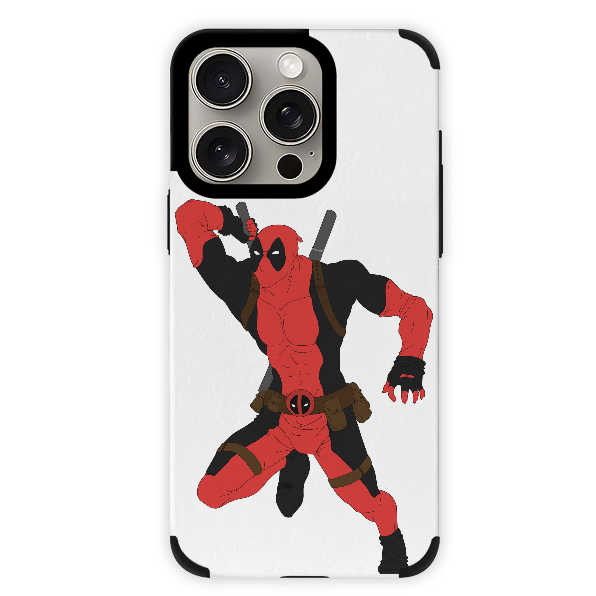 （画像用） Deadpool デッドプール 【iPhone15ProMax対応】 PUレザー スマホケース 耐衝撃＆黄変防止