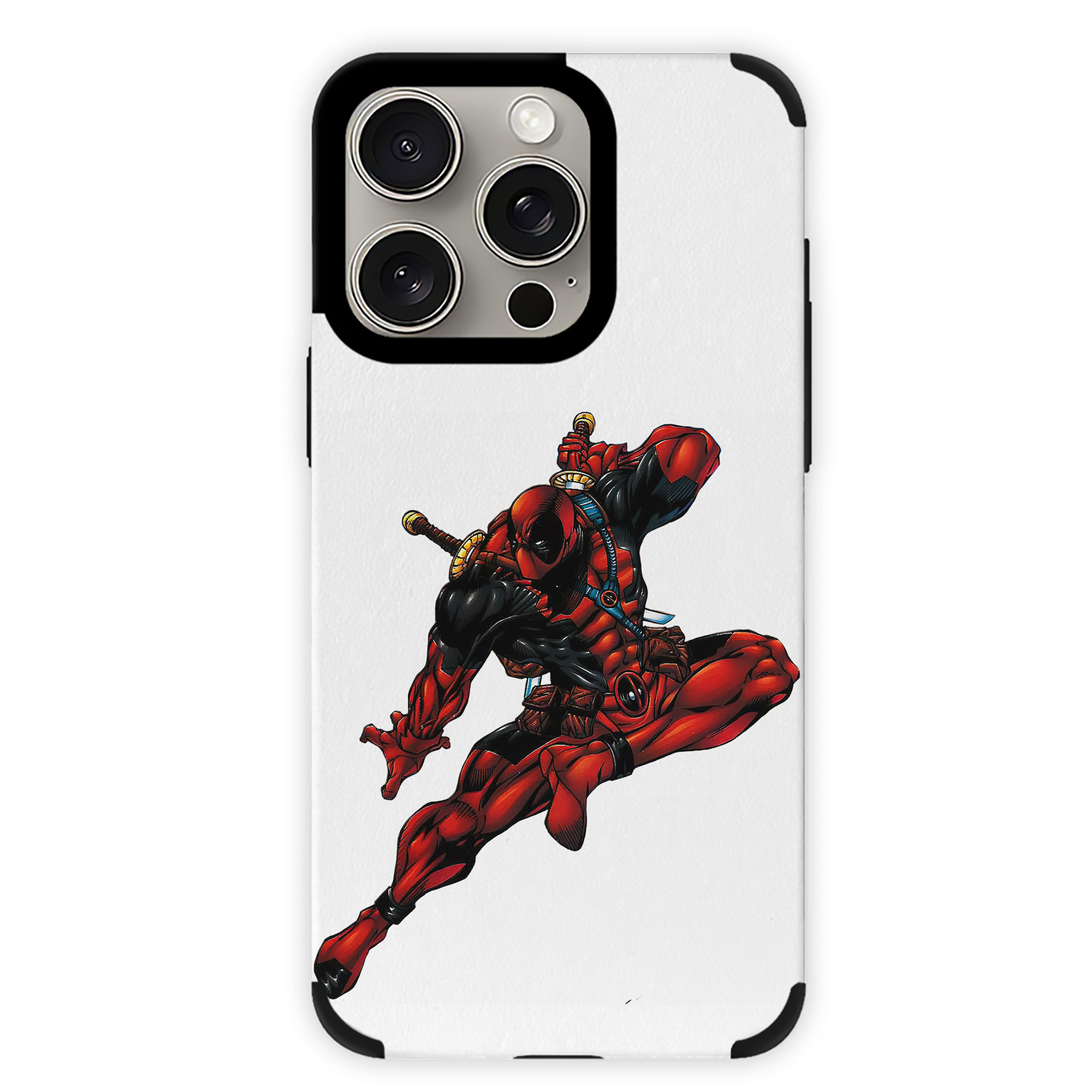（画像用） Deadpool デッドプール 【iPhone15ProMax対応】 PUレザー スマホケース 耐衝撃＆黄変防止