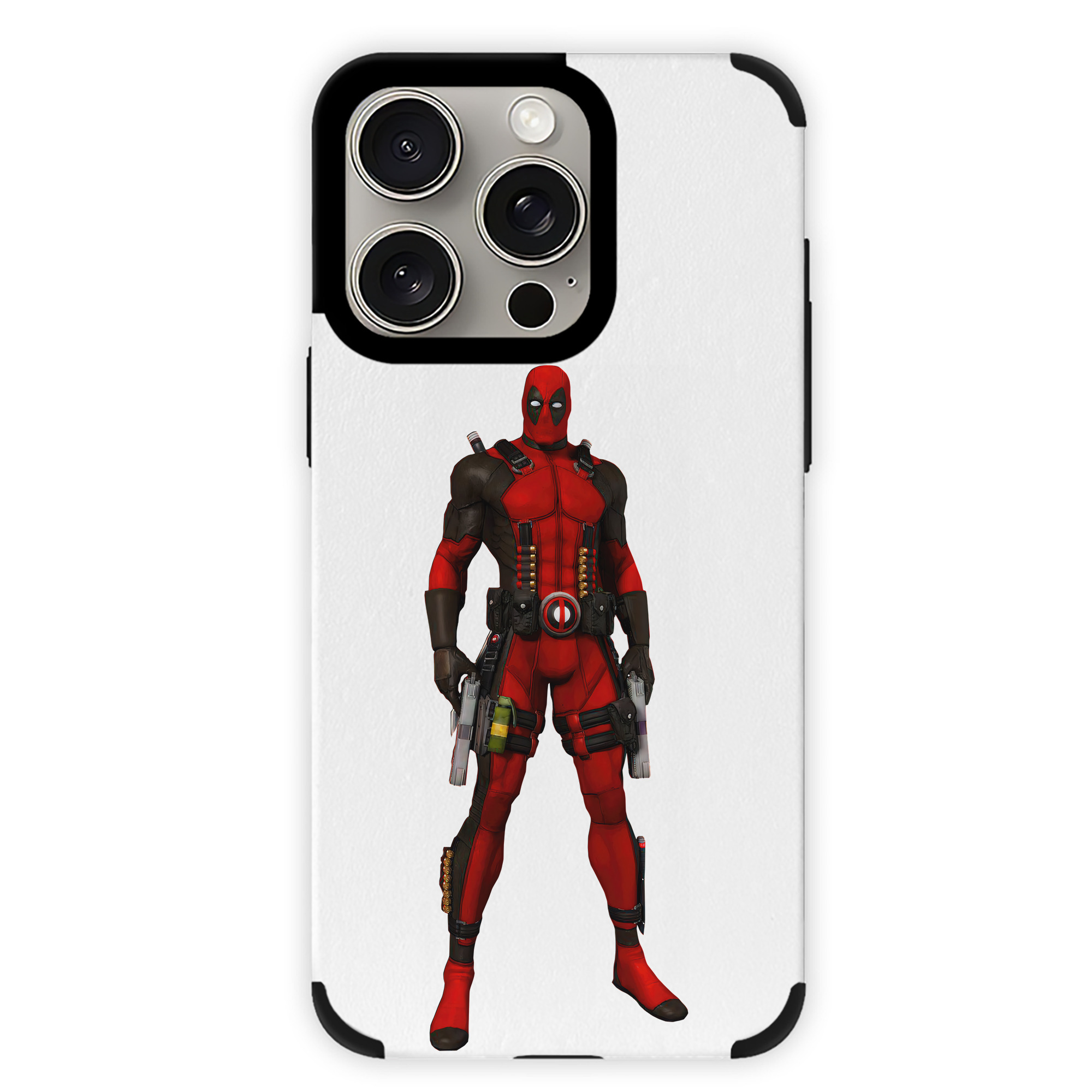 （画像用） Deadpool デッドプール 【iPhone15ProMax対応】 PUレザー スマホケース 耐衝撃＆黄変防止
