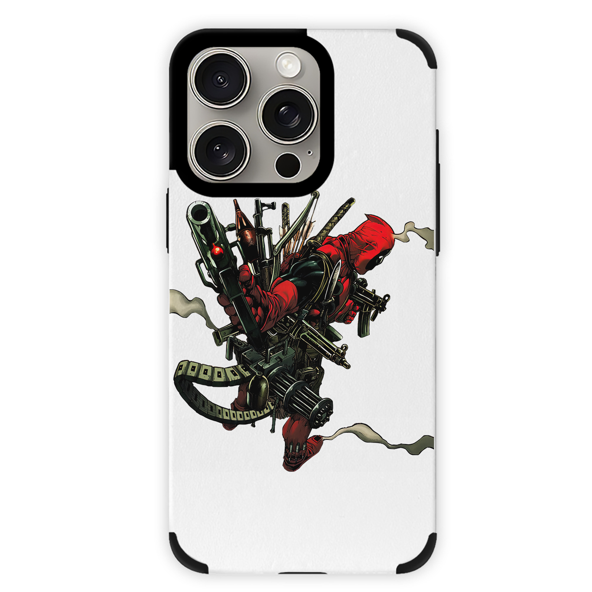 （画像用） Deadpool デッドプール 【iPhone15ProMax対応】 PUレザー スマホケース 耐衝撃＆黄変防止