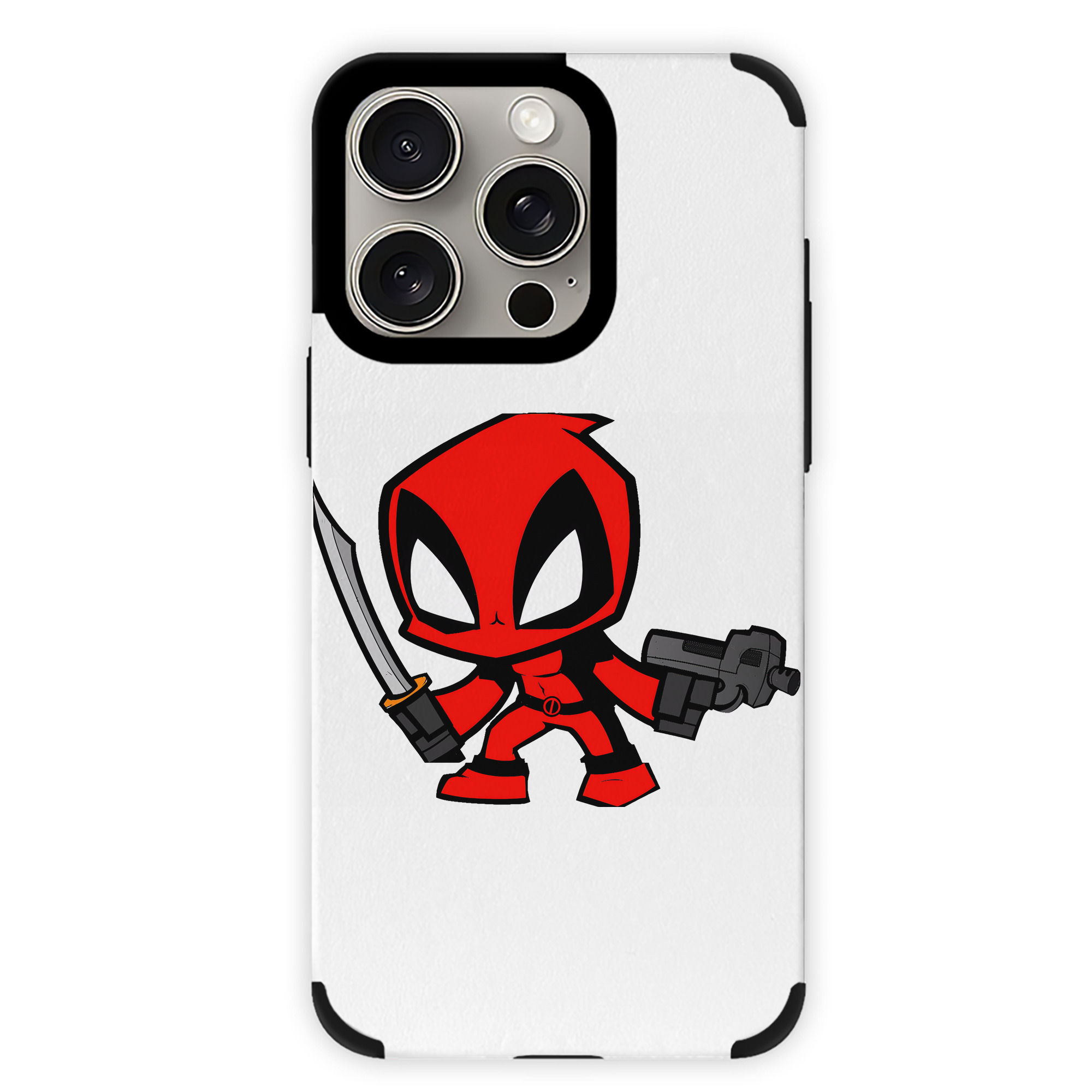 （画像用） Deadpool デッドプール 【iPhone15ProMax対応】 PUレザー スマホケース 耐衝撃＆黄変防止