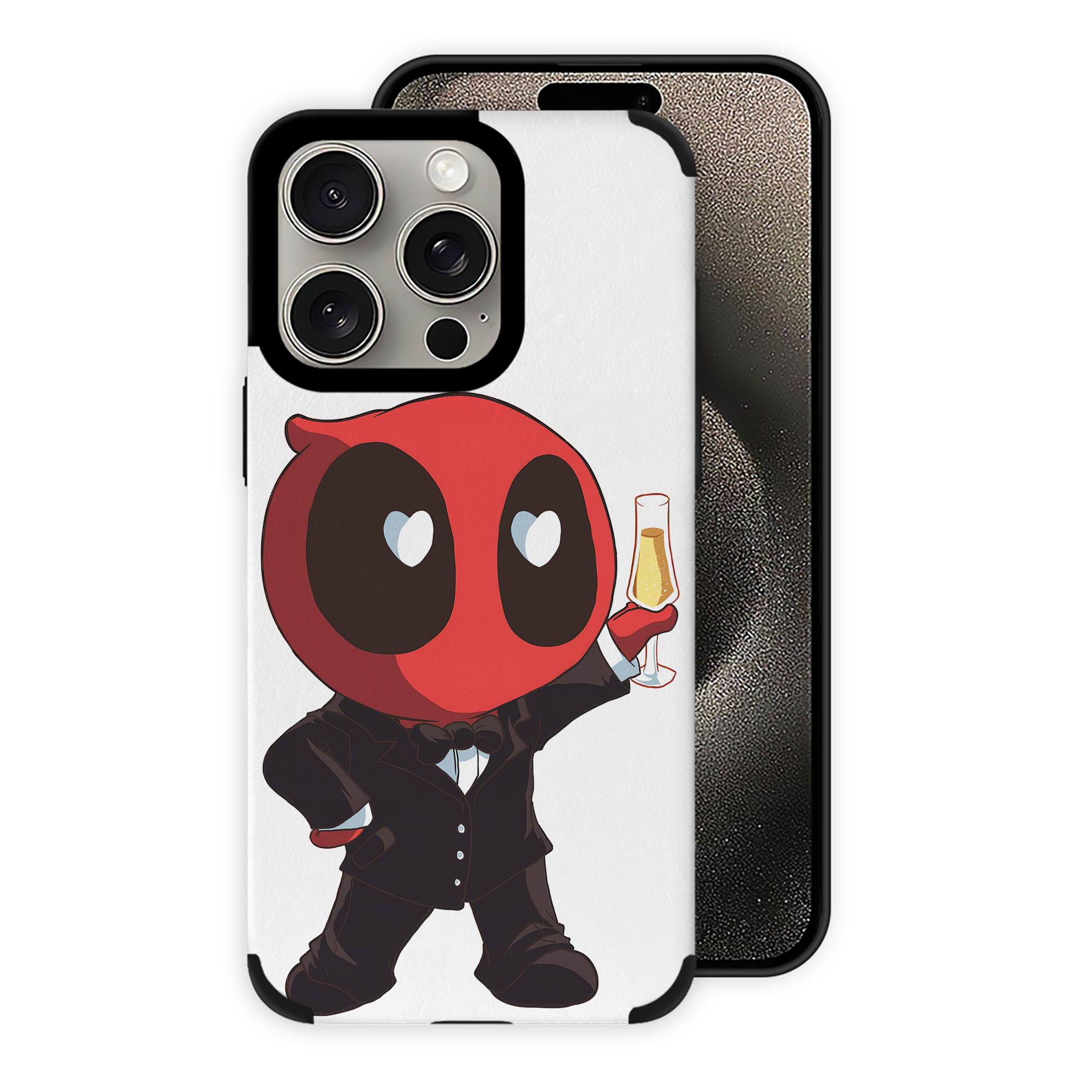 （画像用） Deadpool デッドプール 【iPhone15ProMax対応】 PUレザー スマホケース 耐衝撃＆黄変防止