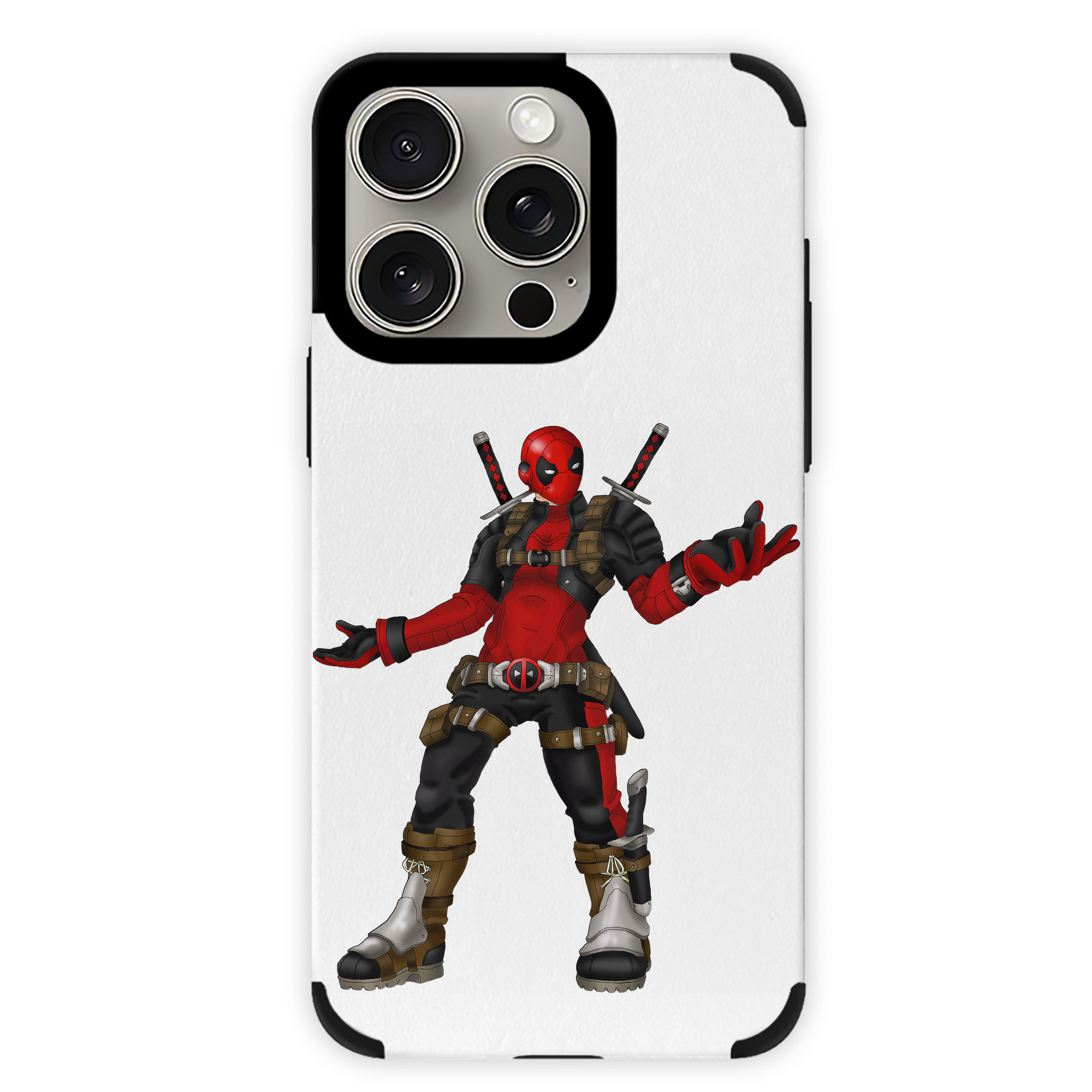 （画像用） Deadpool デッドプール 【iPhone15ProMax対応】 PUレザー スマホケース 耐衝撃＆黄変防止