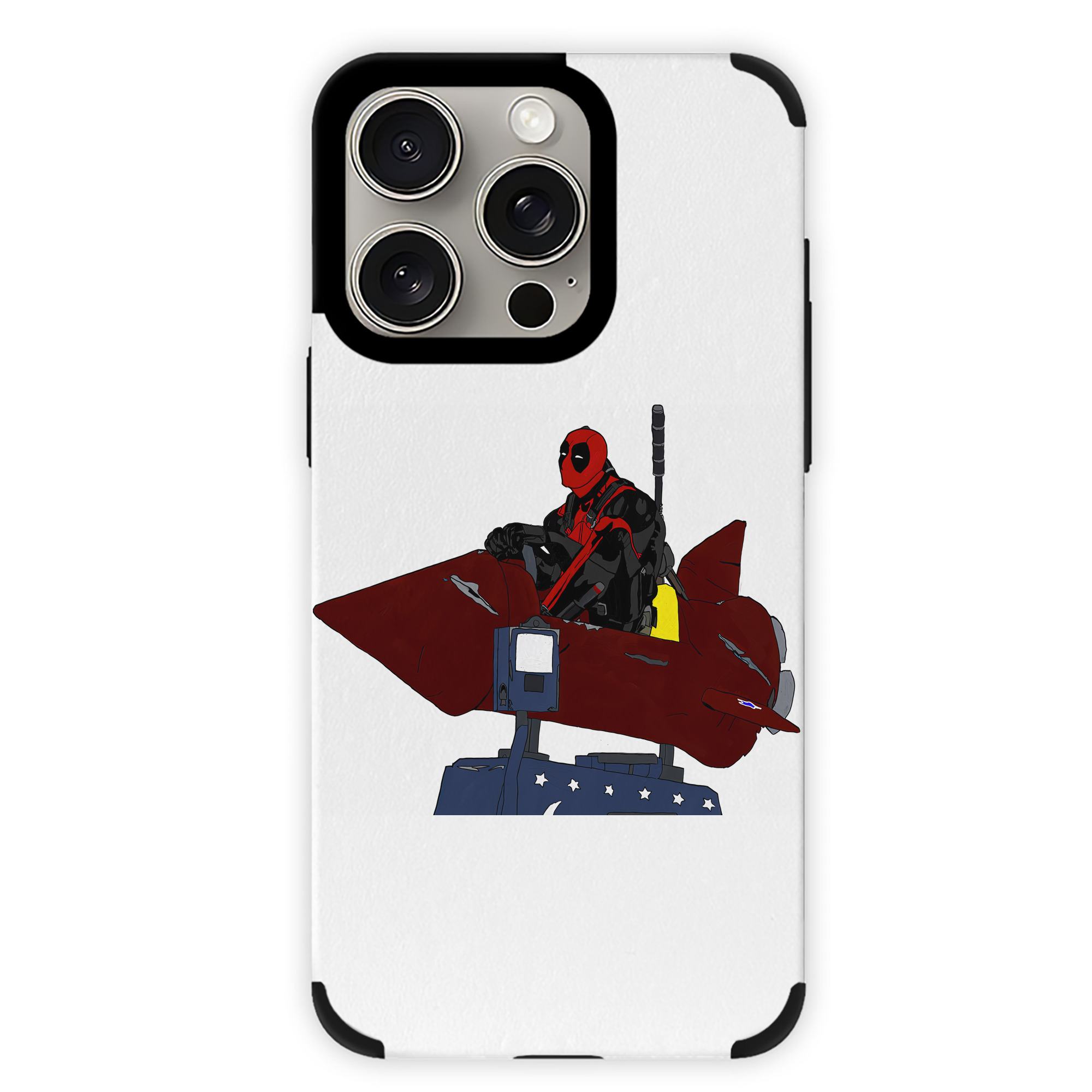 （画像用） Deadpool デッドプール 【iPhone15ProMax対応】 PUレザー スマホケース 耐衝撃＆黄変防止