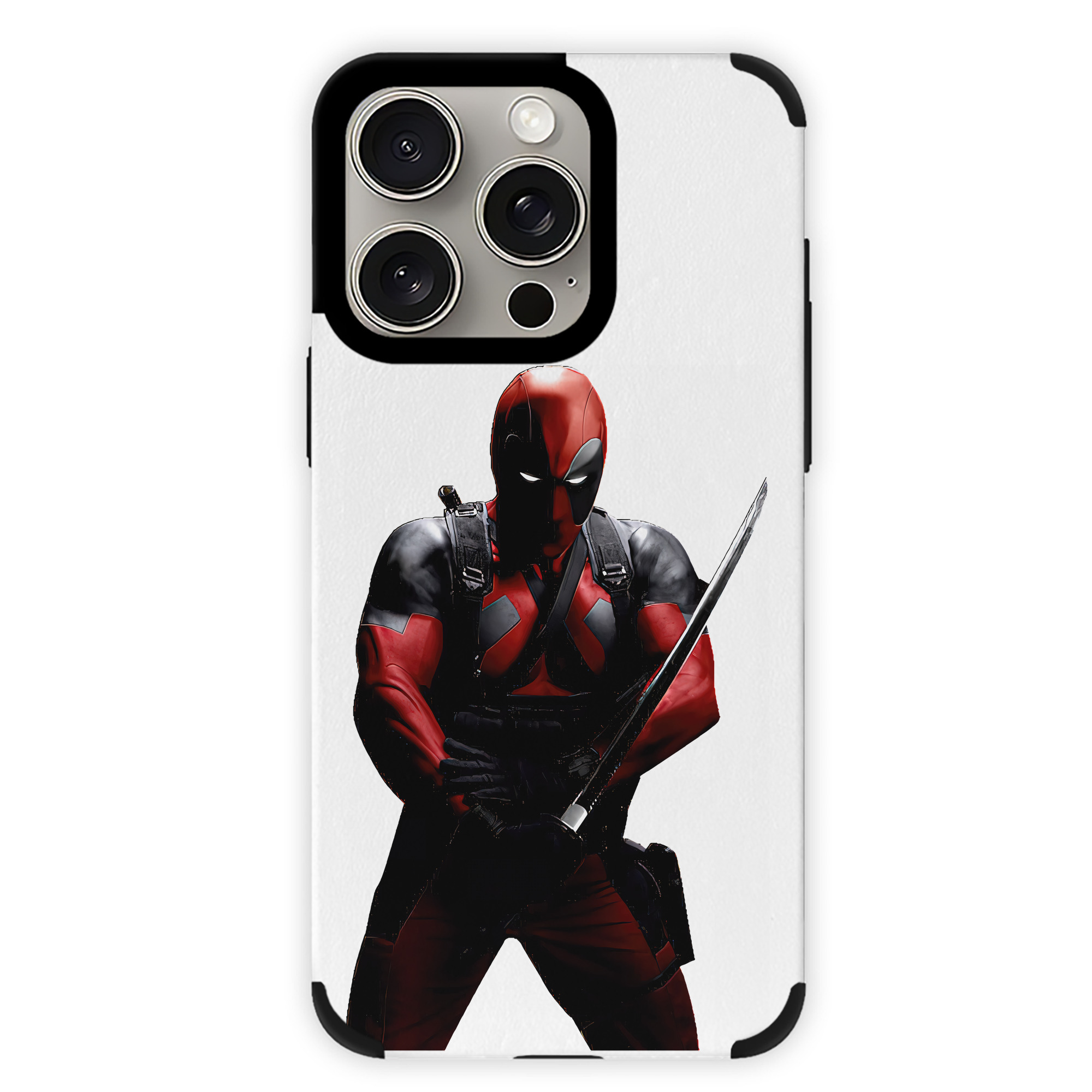 （画像用） Deadpool デッドプール 【iPhone15ProMax対応】 PUレザー スマホケース 耐衝撃＆黄変防止
