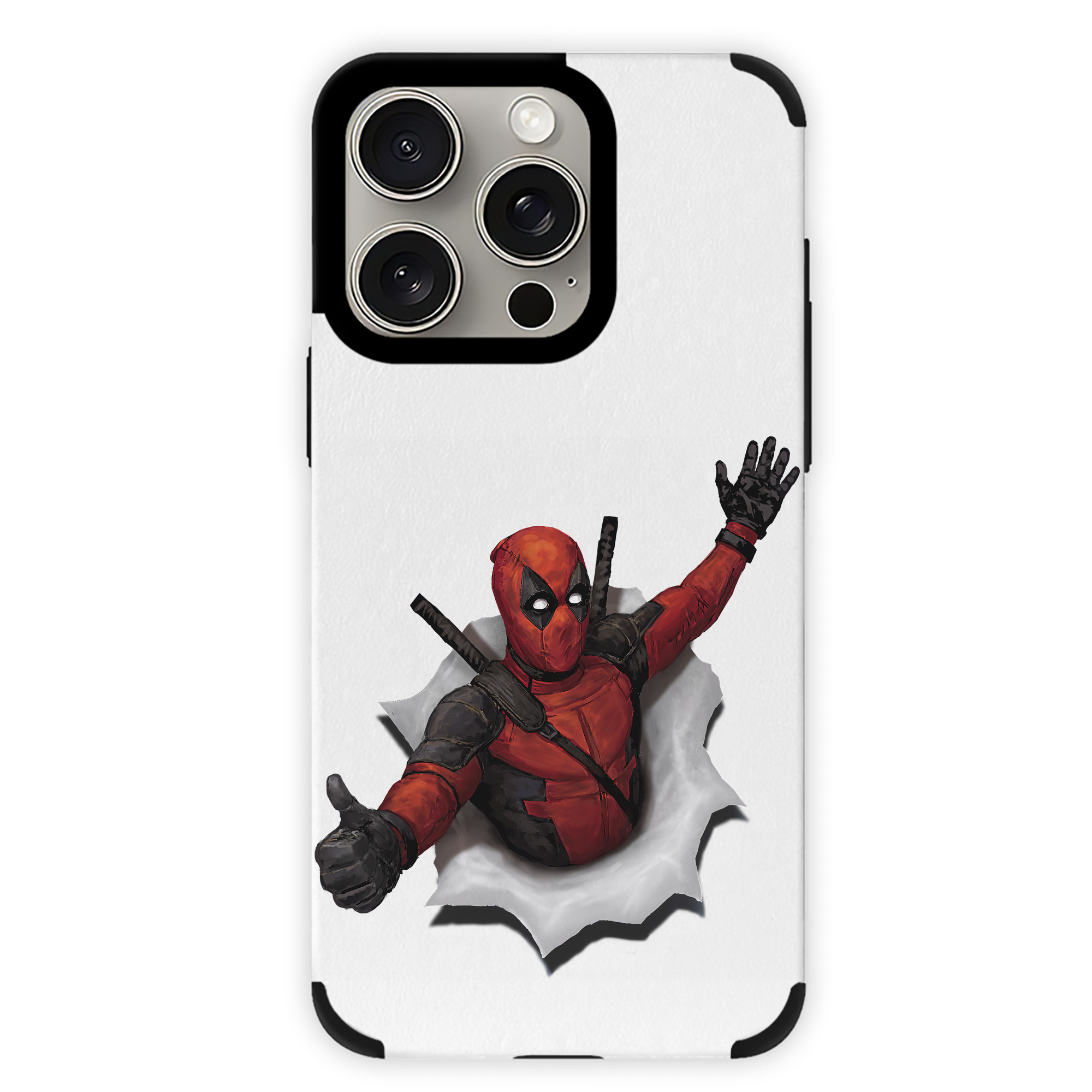 （画像用） Deadpool デッドプール 【iPhone15ProMax対応】 PUレザー スマホケース 耐衝撃＆黄変防止