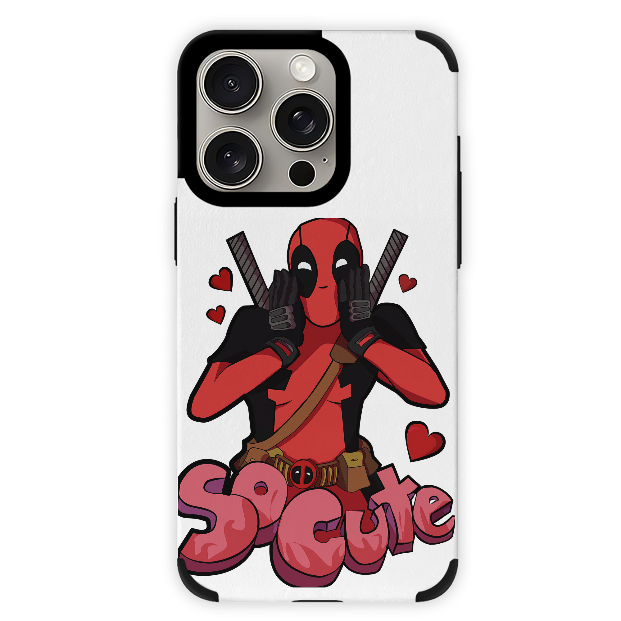 （画像用） Deadpool デッドプール 【iPhone15ProMax対応】 PUレザー スマホケース 耐衝撃＆黄変防止