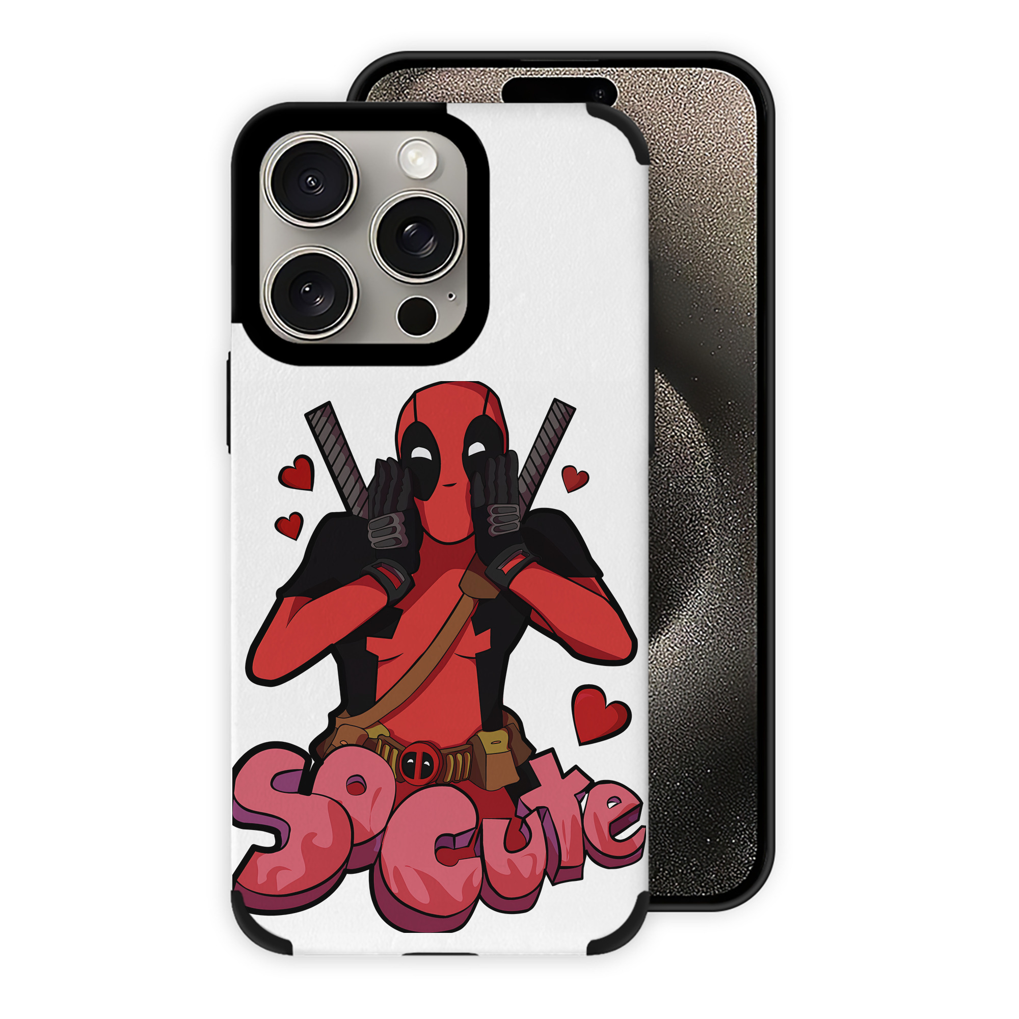 （画像用） Deadpool デッドプール 【iPhone15ProMax対応】 PUレザー スマホケース 耐衝撃＆黄変防止