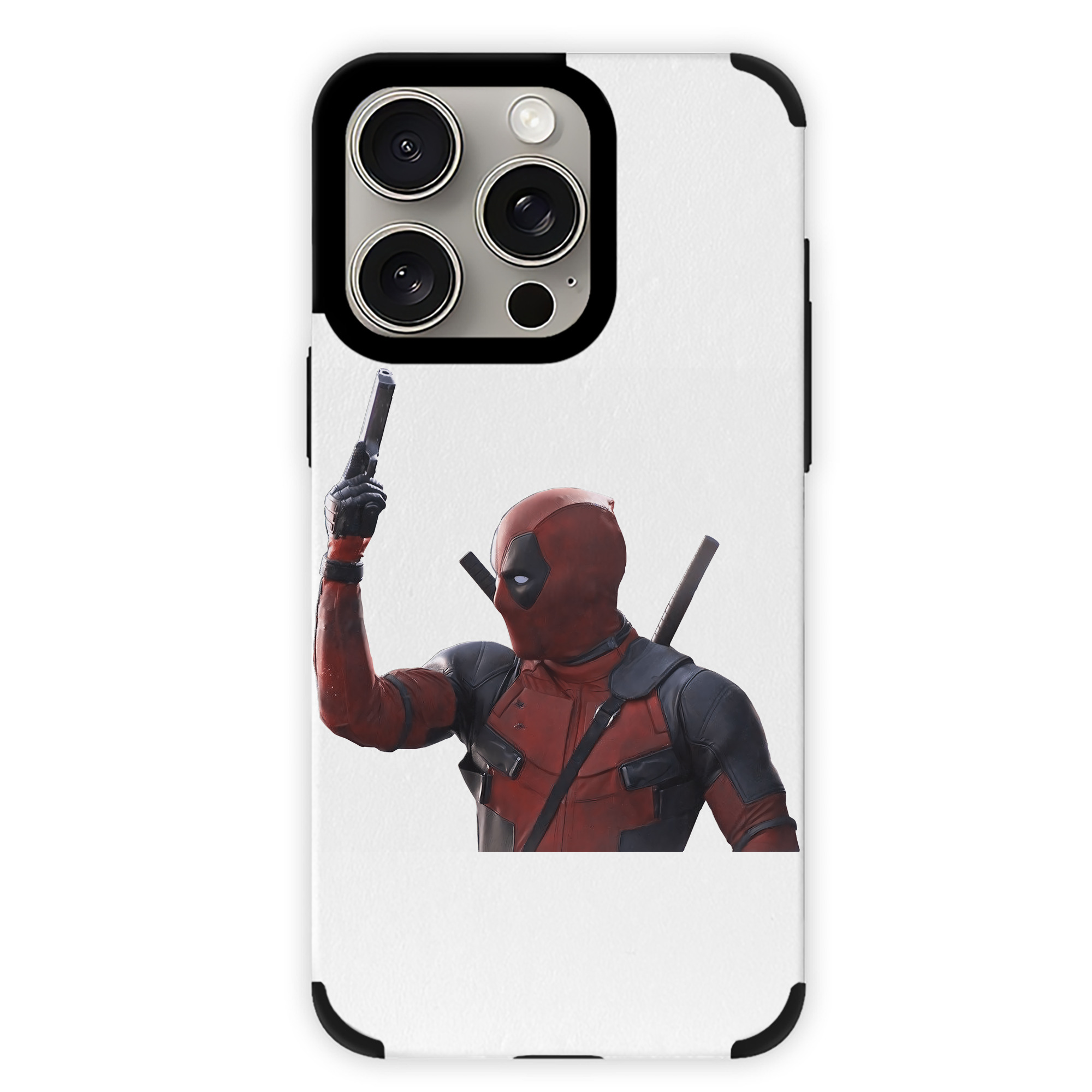 （画像用） Deadpool デッドプール 【iPhone15ProMax対応】 PUレザー スマホケース 耐衝撃＆黄変防止