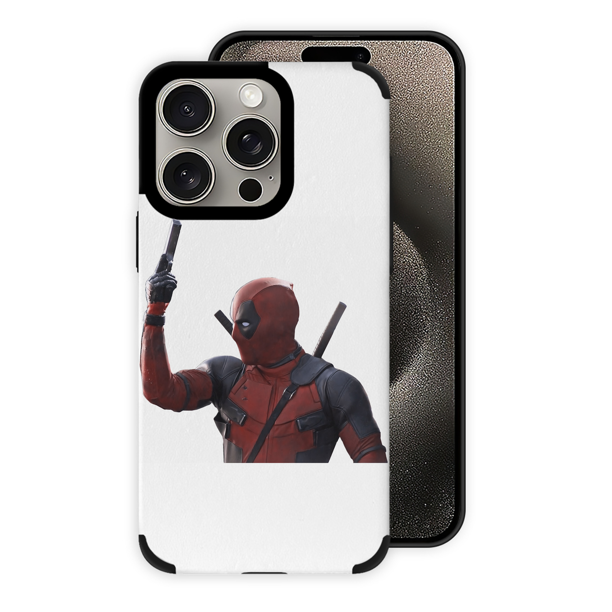 （画像用） Deadpool デッドプール 【iPhone15ProMax対応】 PUレザー スマホケース 耐衝撃＆黄変防止