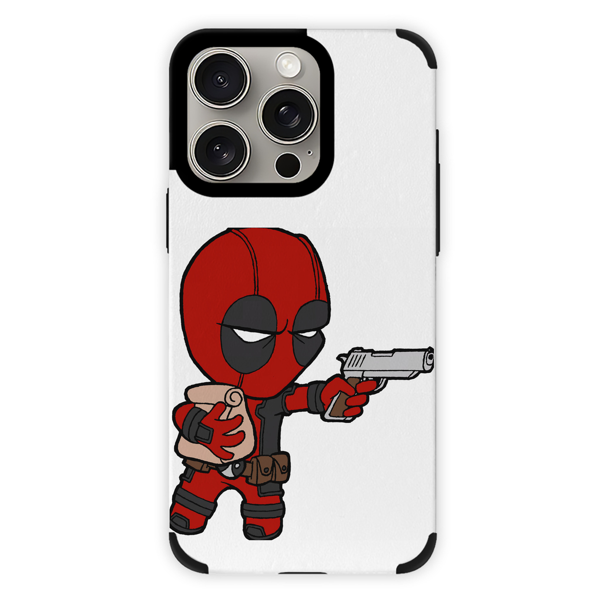 （画像用） Deadpool デッドプール 【iPhone15ProMax対応】 PUレザー スマホケース 耐衝撃＆黄変防止