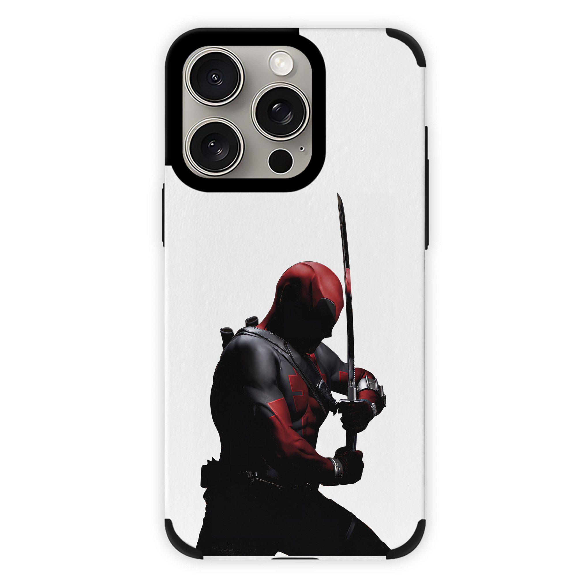 （画像用） Deadpool デッドプール 【iPhone15ProMax対応】 PUレザー スマホケース 耐衝撃＆黄変防止