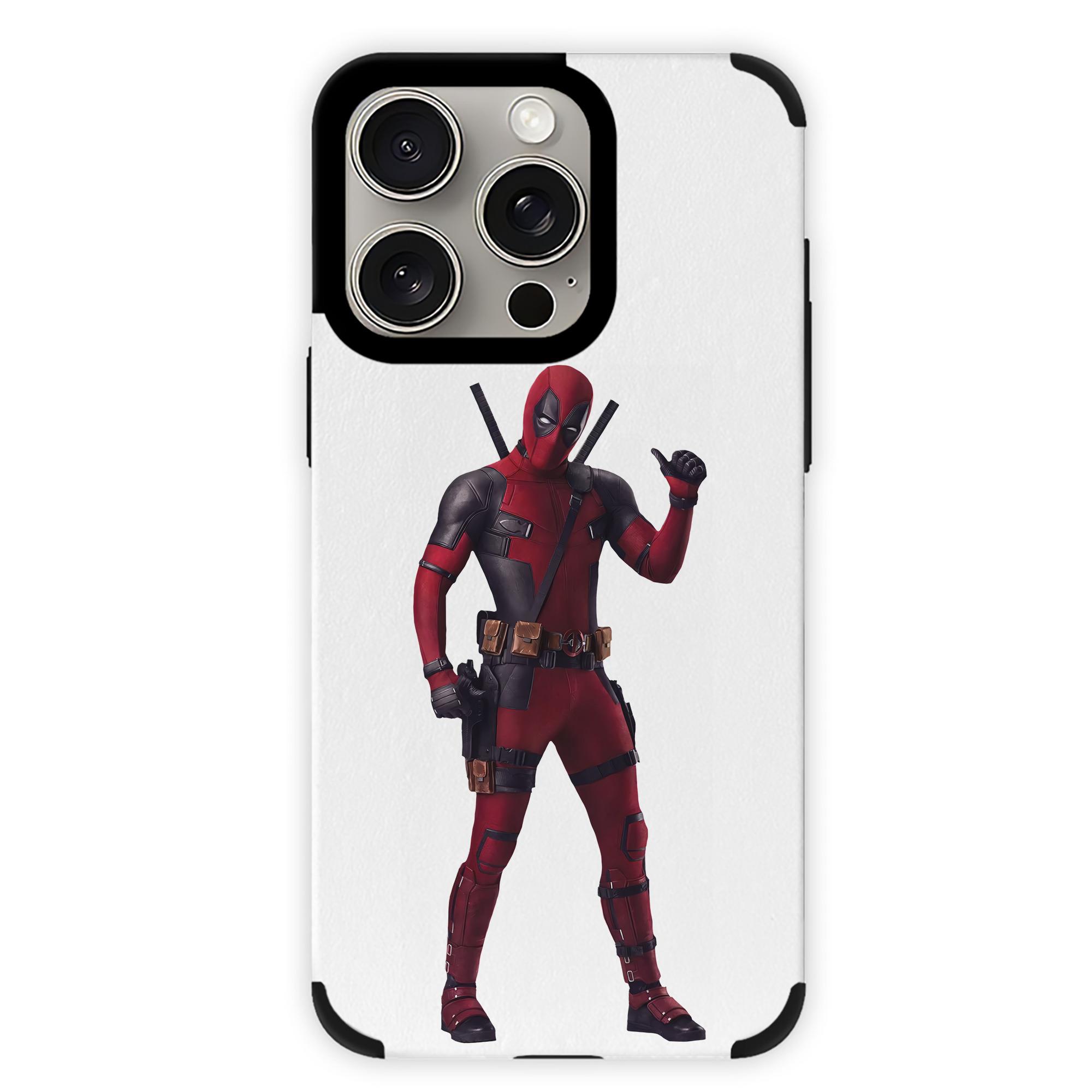 （画像用） Deadpool デッドプール 【iPhone15ProMax対応】 PUレザー スマホケース 耐衝撃＆黄変防止