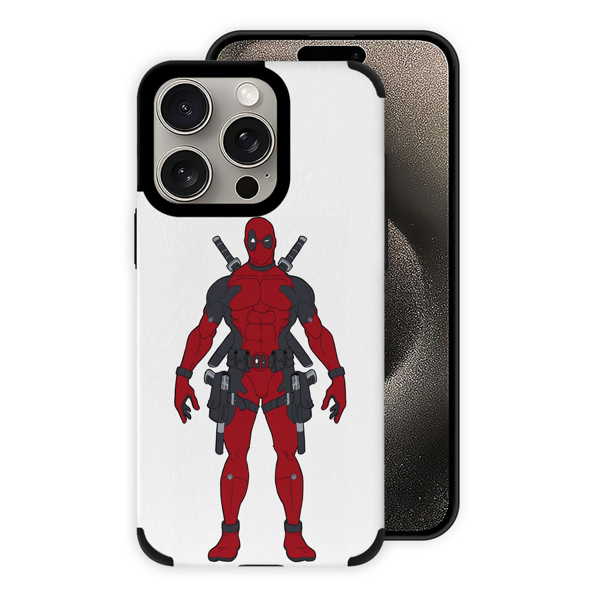 （画像用） Deadpool デッドプール 【iPhone15ProMax対応】 PUレザー スマホケース 耐衝撃＆黄変防止