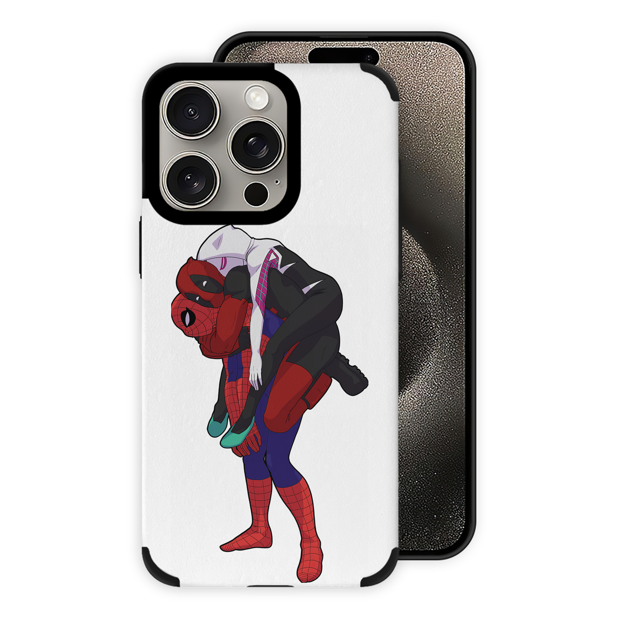 （画像用） Deadpool デッドプール 【iPhone15ProMax対応】 PUレザー スマホケース 耐衝撃＆黄変防止