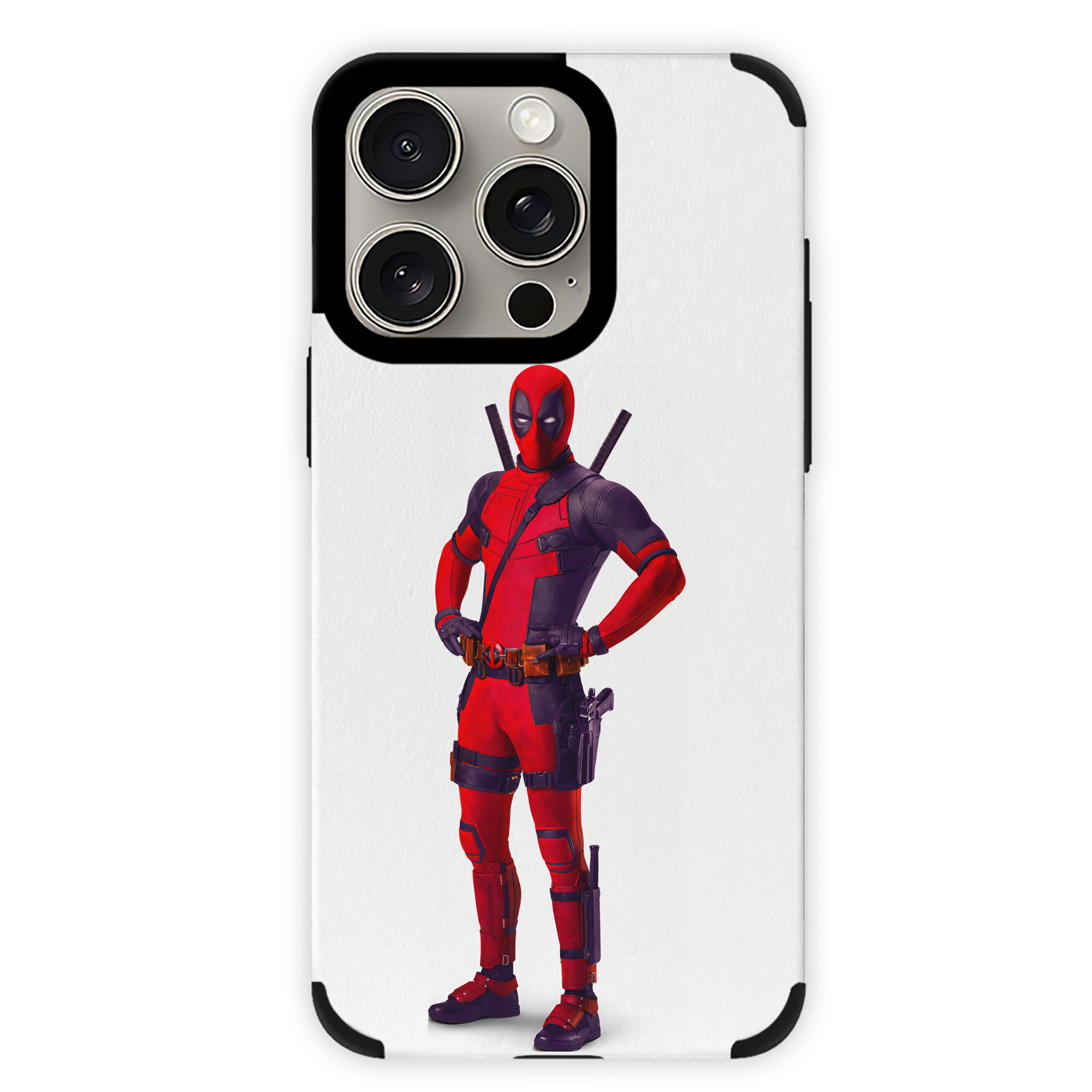 （画像用） Deadpool デッドプール 【iPhone15ProMax対応】 PUレザー スマホケース 耐衝撃＆黄変防止