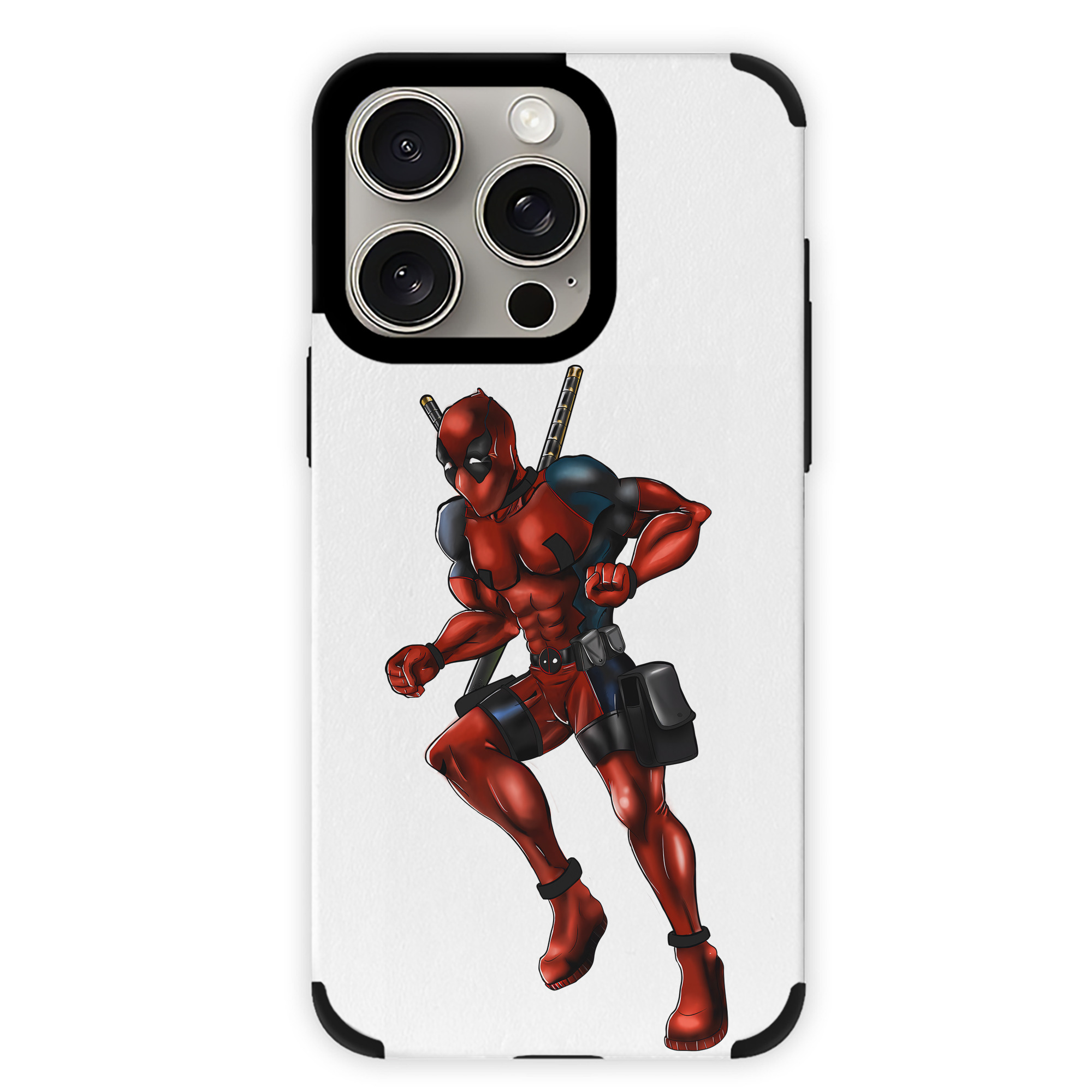 （画像用） Deadpool デッドプール 【iPhone15ProMax対応】 PUレザー スマホケース 耐衝撃＆黄変防止