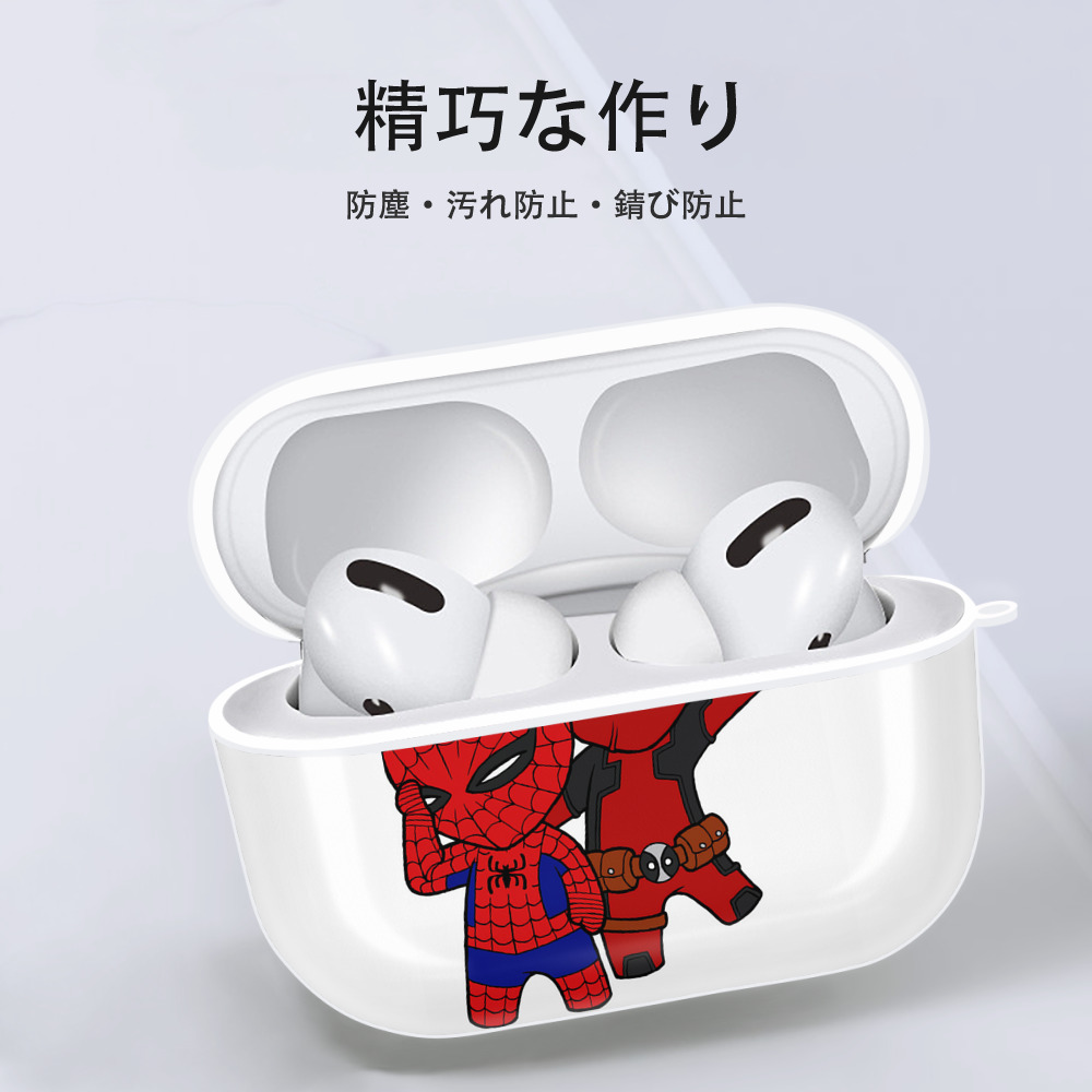 Deadpool デッドプール 【AirPods Pro用】ハードシェル保護ケース 耐衝撃・防指紋・カラビナ付き商品仕様