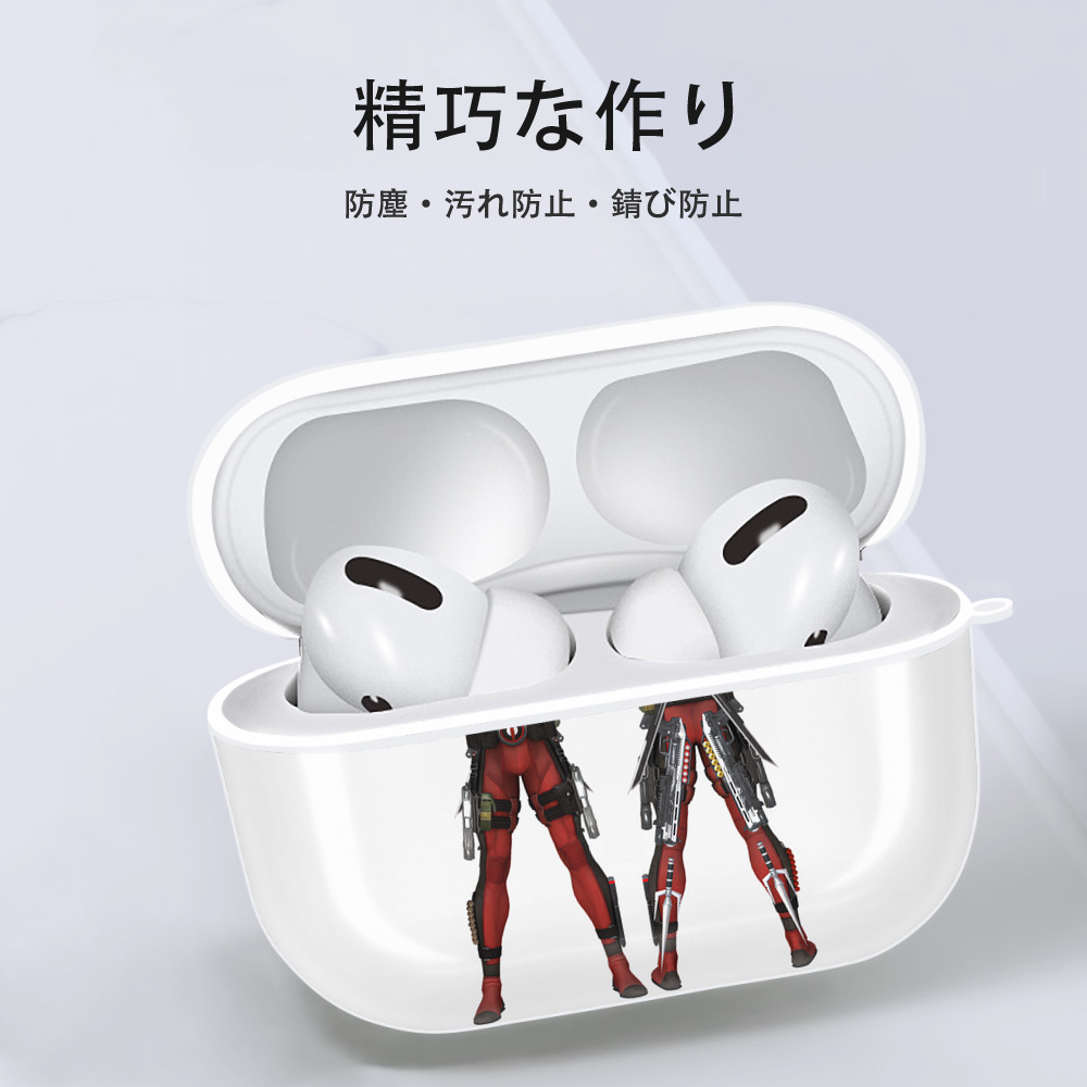 Deadpool デッドプール 【AirPods Pro用】ハードシェル保護ケース 耐衝撃・防指紋・カラビナ付き商品仕様