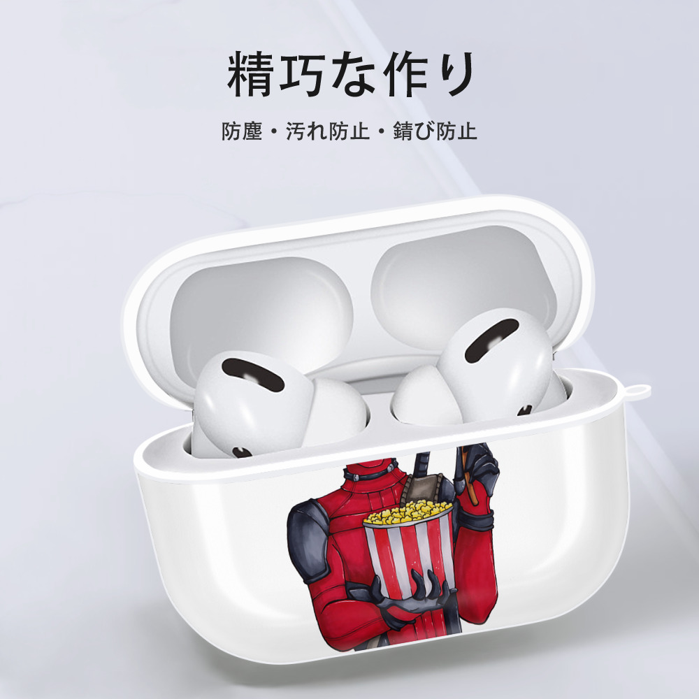 Deadpool デッドプール 【AirPods Pro用】ハードシェル保護ケース 耐衝撃・防指紋・カラビナ付き商品仕様