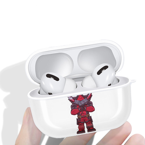 Deadpool デッドプール 【AirPods Pro用】ハードシェル保護ケース 耐衝撃・防指紋・カラビナ付き商品仕様
