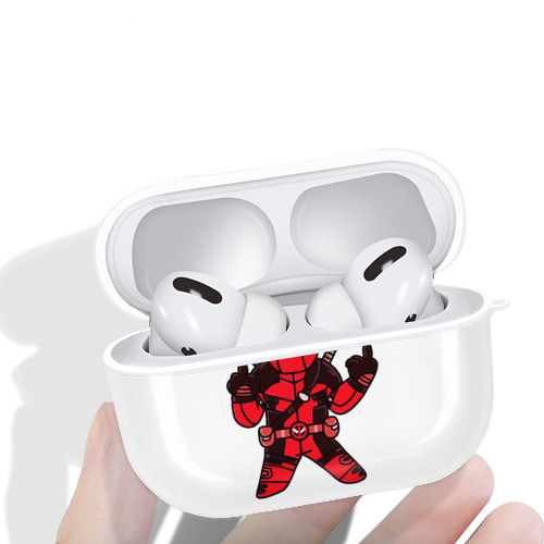 Deadpool デッドプール 【AirPods Pro用】ハードシェル保護ケース 耐衝撃・防指紋・カラビナ付き商品仕様