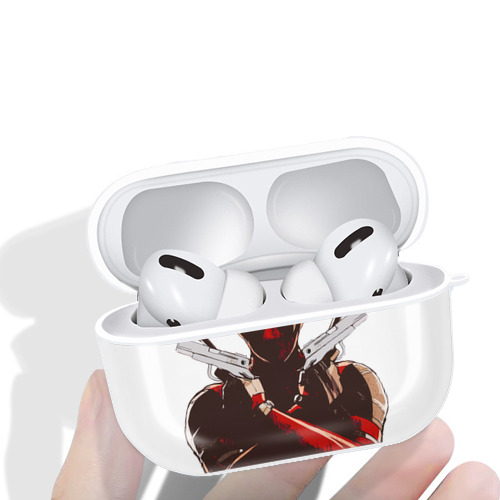 Deadpool デッドプール 【AirPods Pro用】ハードシェル保護ケース 耐衝撃・防指紋・カラビナ付き商品仕様