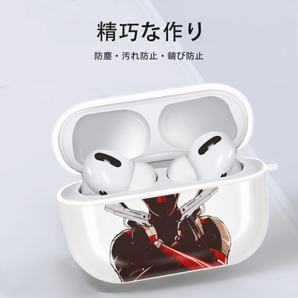 Deadpool デッドプール 【AirPods Pro用】ハードシェル保護ケース 耐衝撃・防指紋・カラビナ付き商品仕様