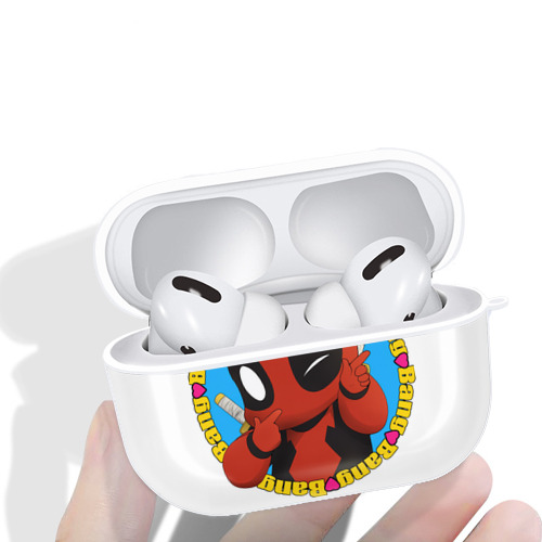 Deadpool デッドプール 【AirPods Pro用】ハードシェル保護ケース 耐衝撃・防指紋・カラビナ付き商品仕様