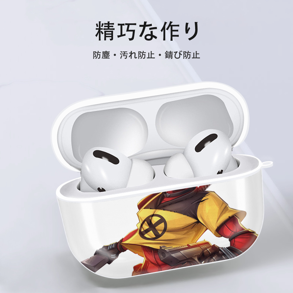 Deadpool デッドプール 【AirPods Pro用】ハードシェル保護ケース 耐衝撃・防指紋・カラビナ付き商品仕様