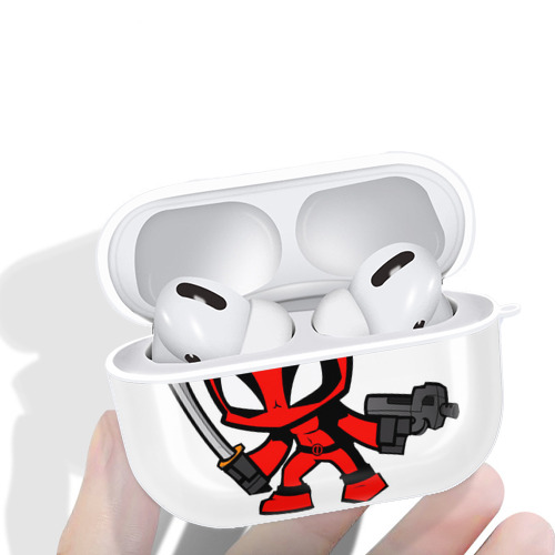 Deadpool デッドプール 【AirPods Pro用】ハードシェル保護ケース 耐衝撃・防指紋・カラビナ付き商品仕様